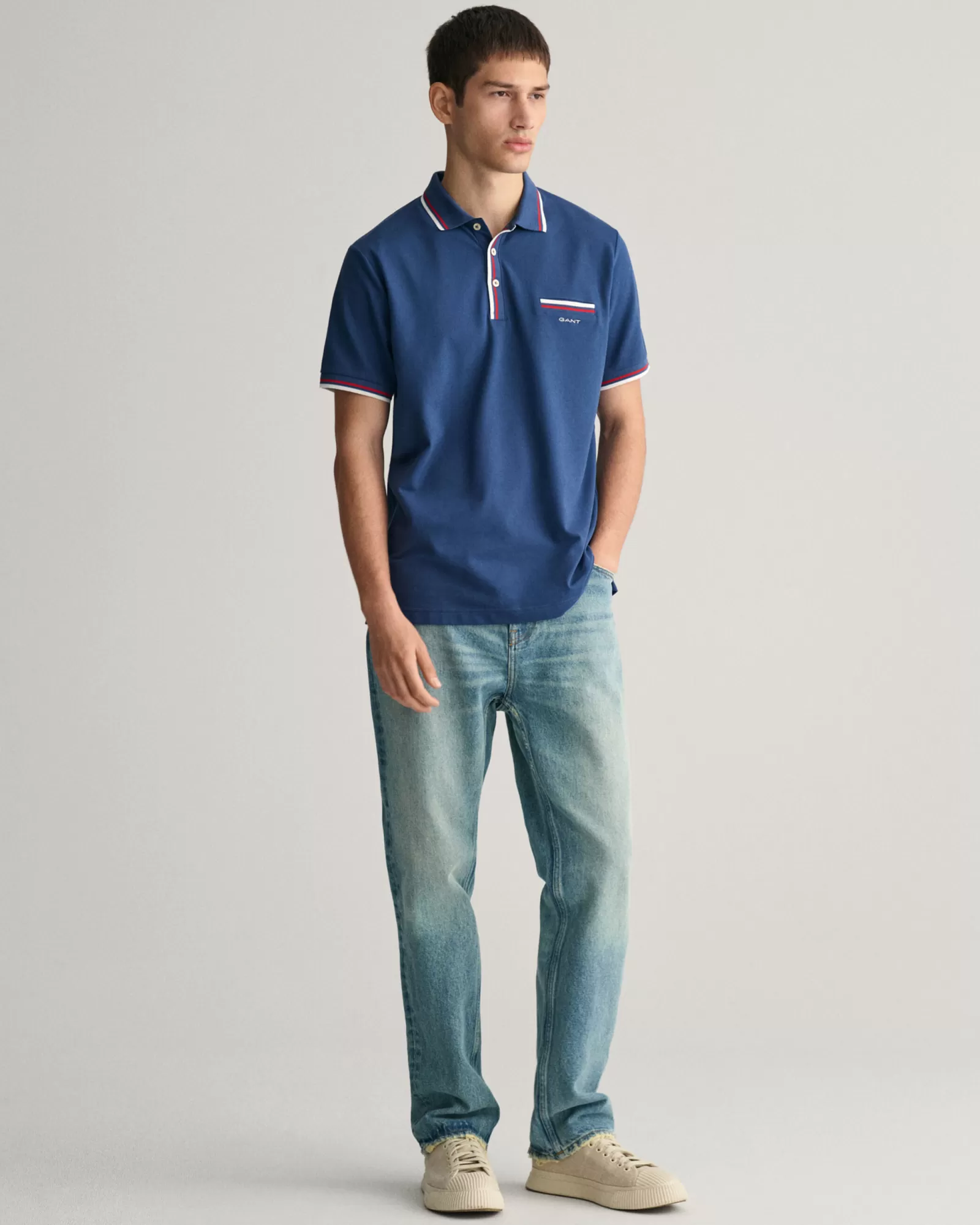 GANT 2-Color Tipped Piqué Polo Shirt | Pikéer