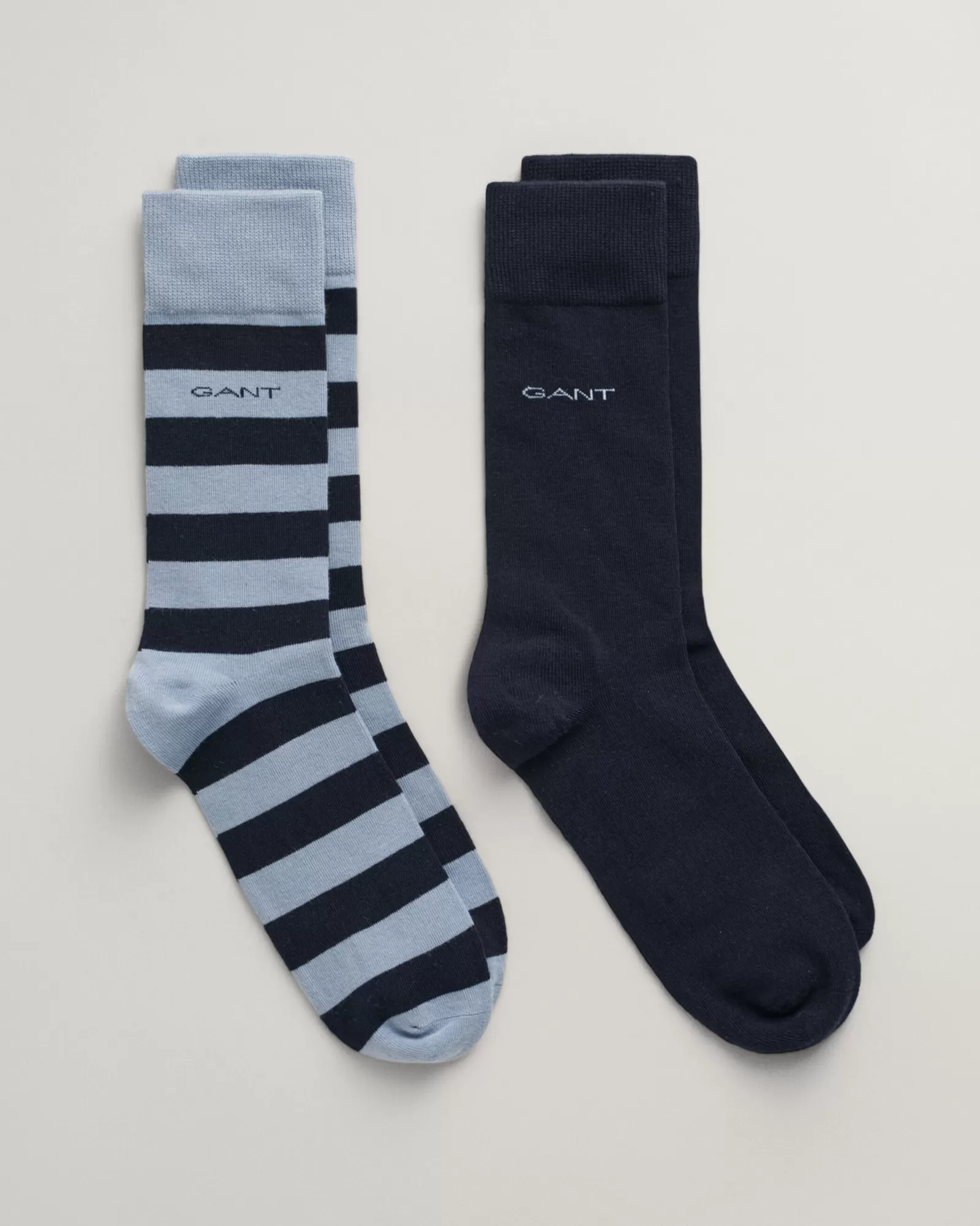 GANT 2-Pack Barstriped & Solid Socks | Strumpor