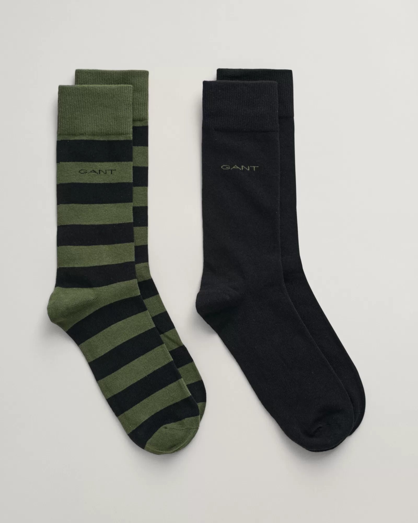 GANT 2-Pack Barstriped & Solid Socks | Strumpor