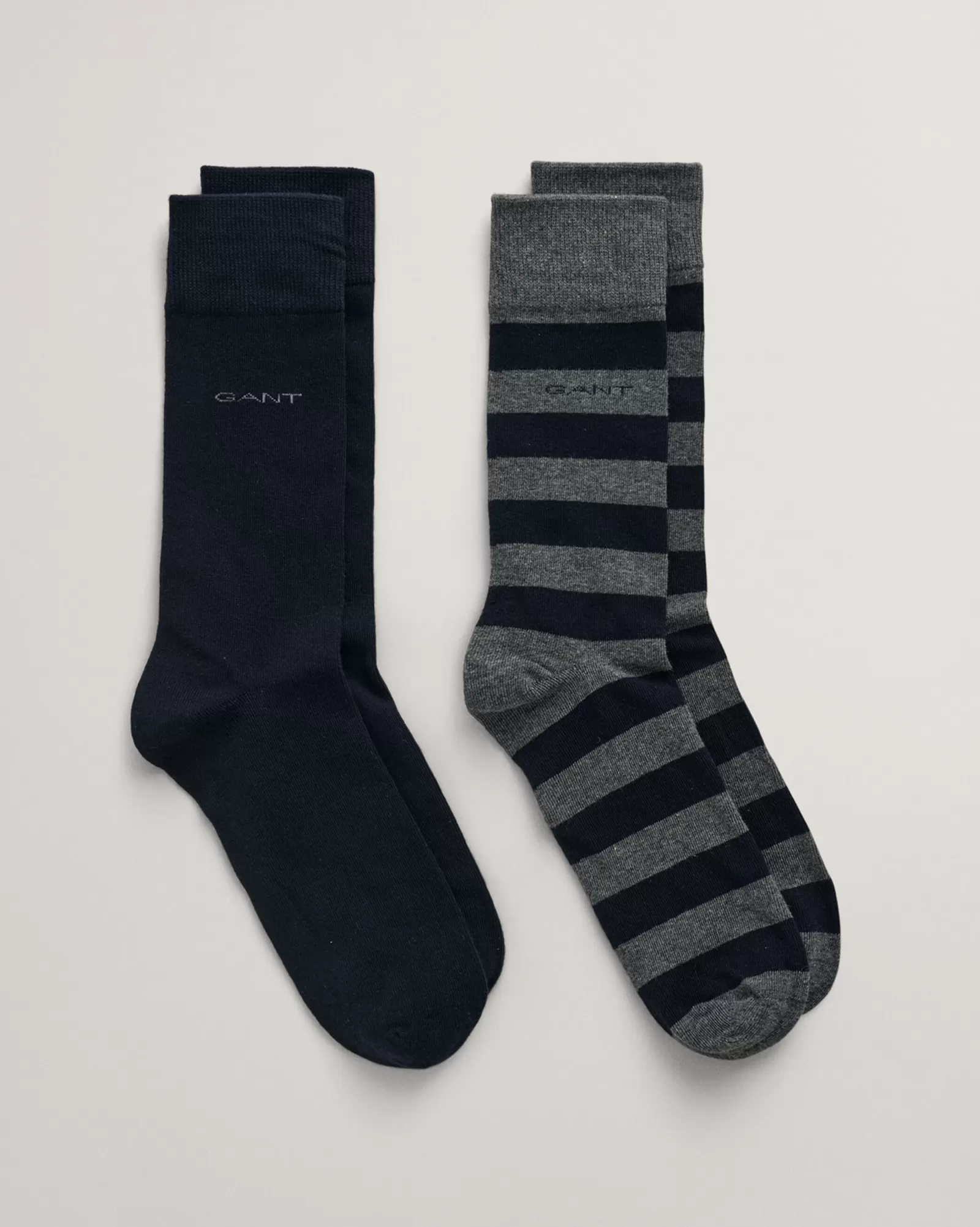 GANT 2-Pack Barstriped & Solid Socks | Strumpor