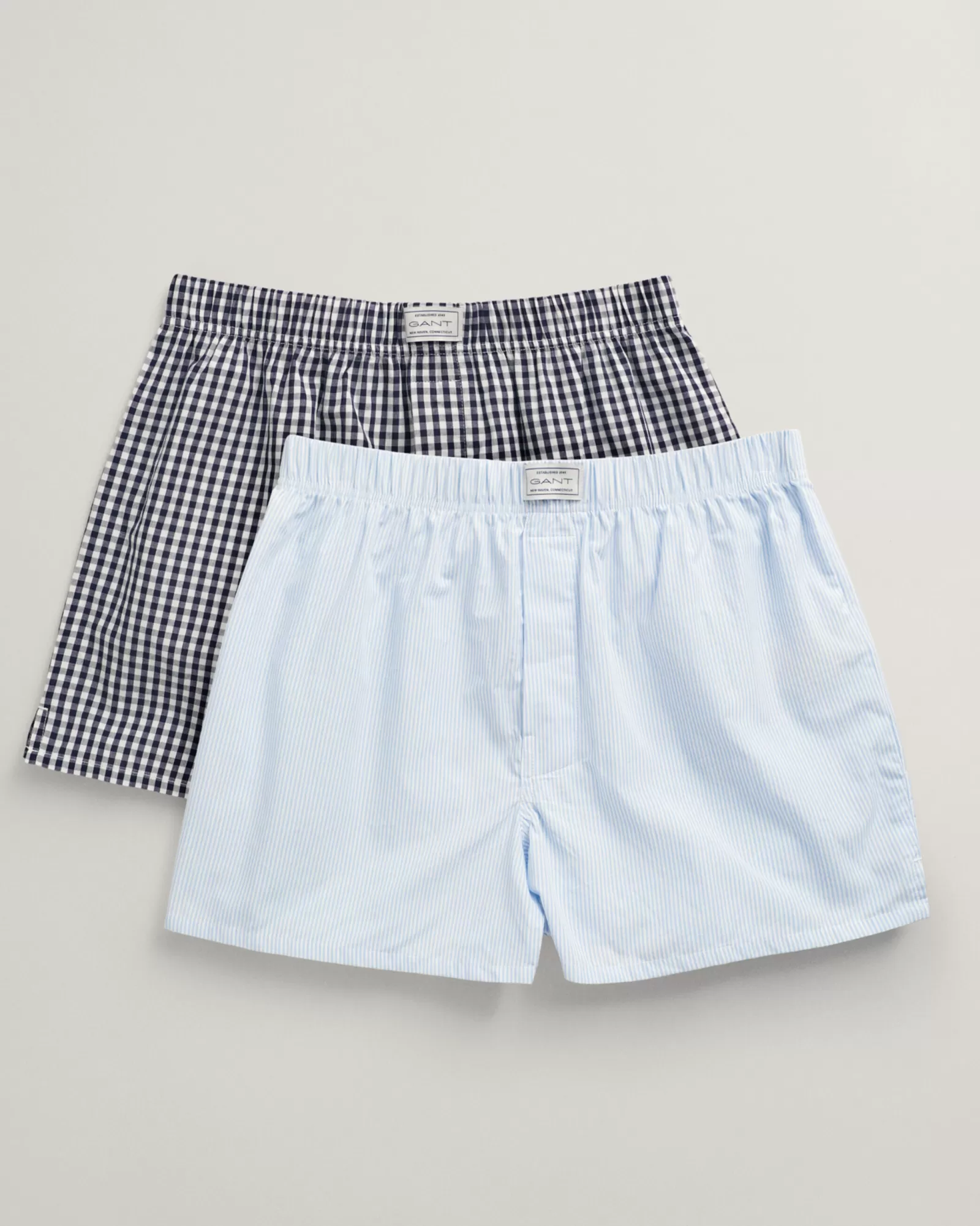 GANT 2-Pack Striped And Gingham Boxers | Underkläder