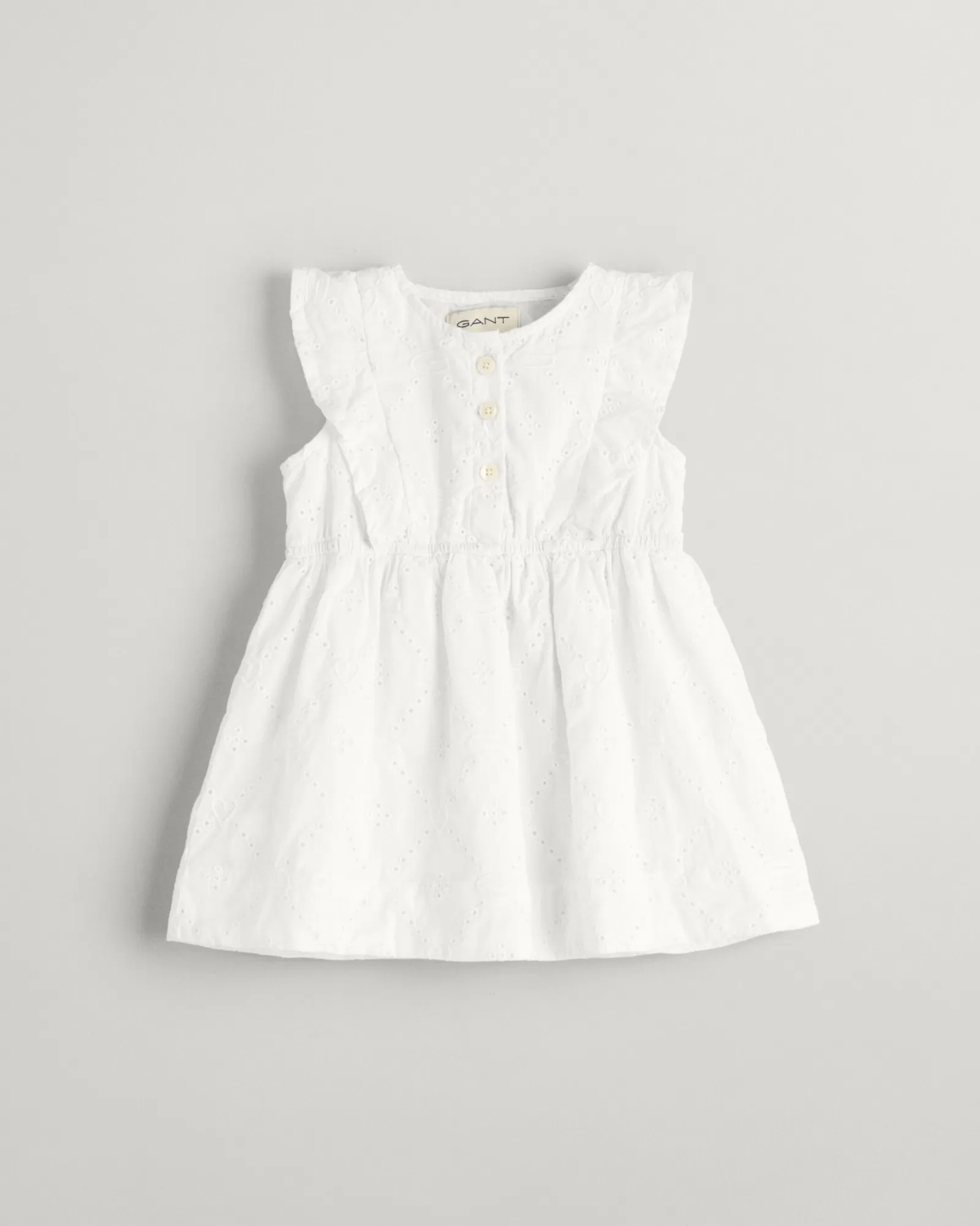 GANT Baby Girl Frilly Broderie Anglaise Dress | Barn Klänningar & Kjolar