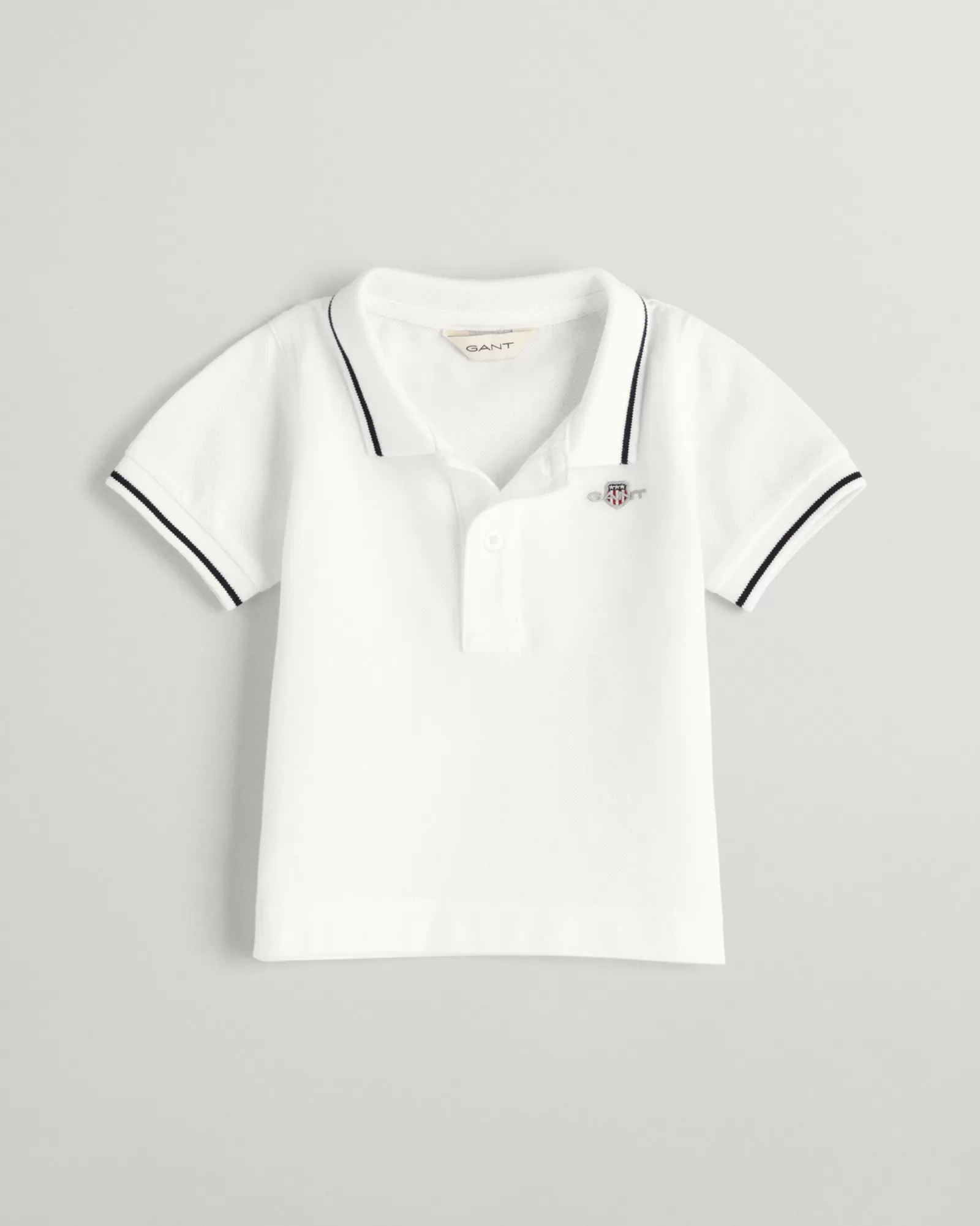 GANT Baby Striped Detail Shield Piqué Polo Shirt | Barn T-Shirts