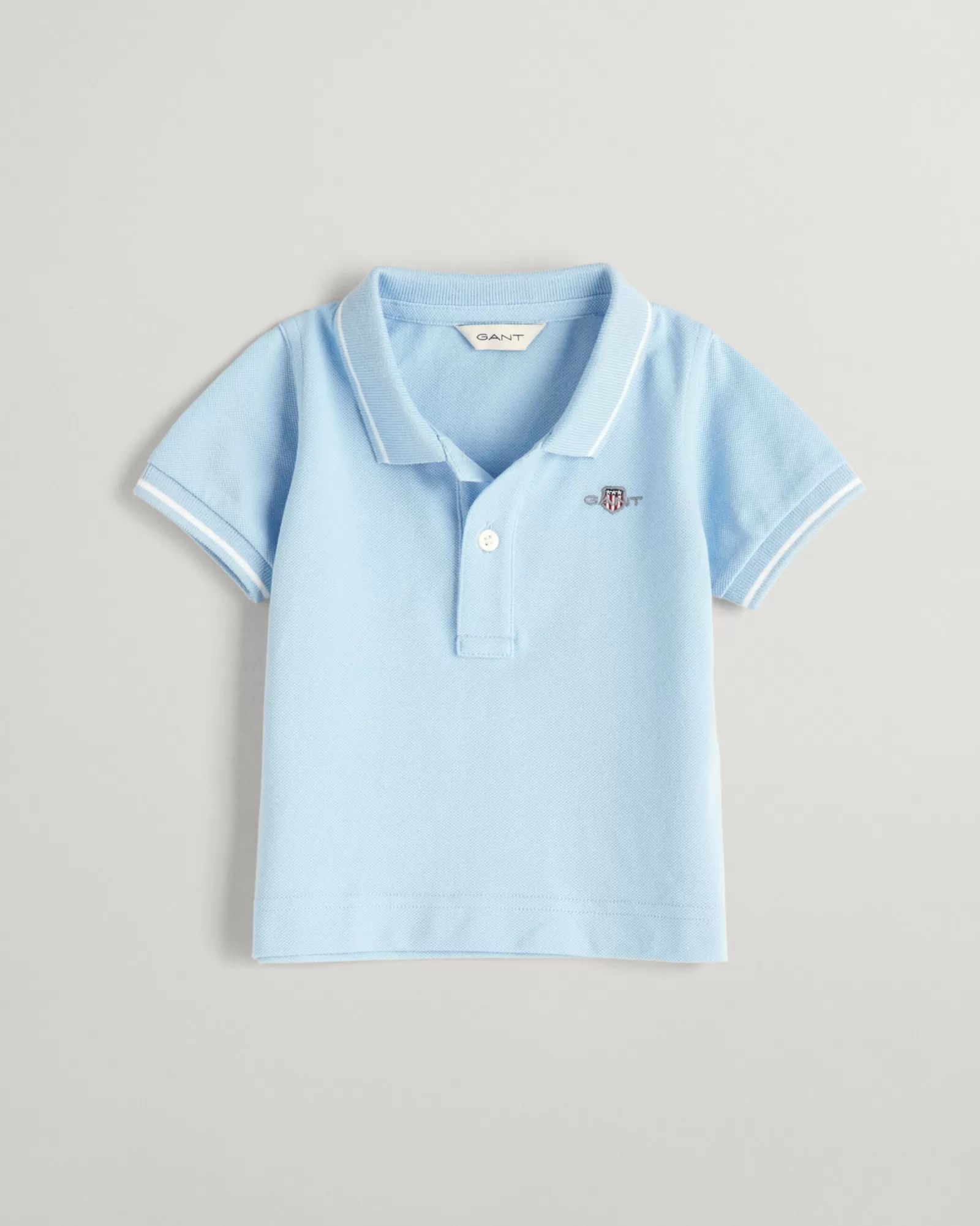 GANT Baby Striped Detail Shield Piqué Polo Shirt | Barn T-Shirts