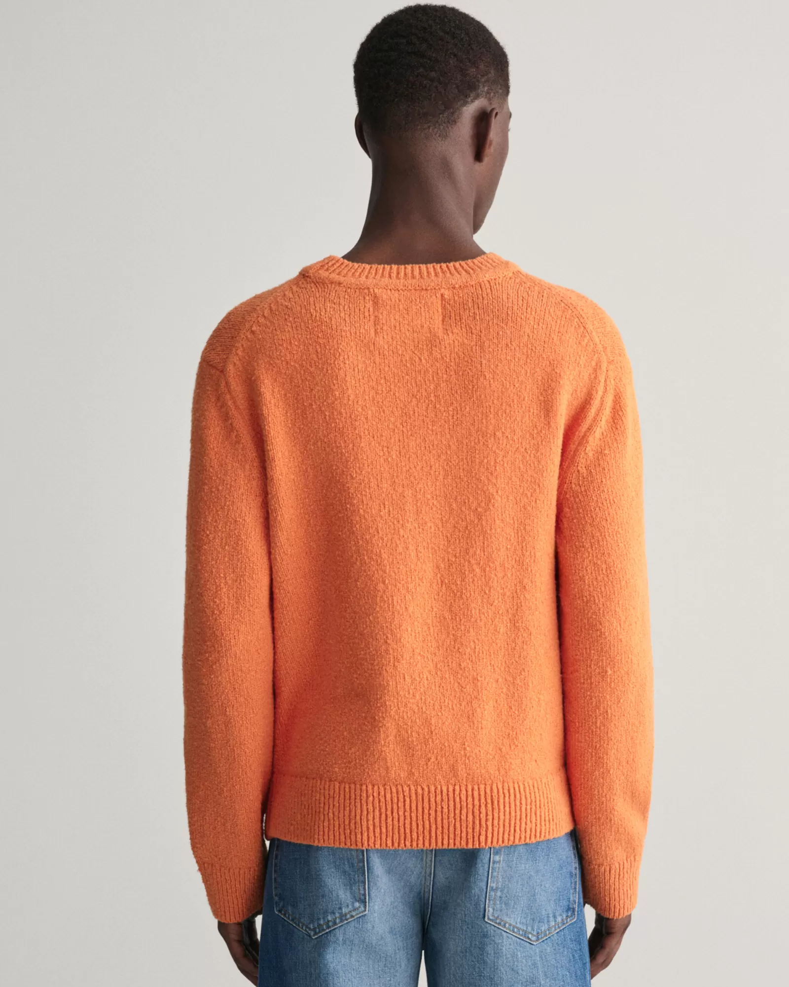 GANT Bouclé Knit Crew Neck Sweater | Stickat