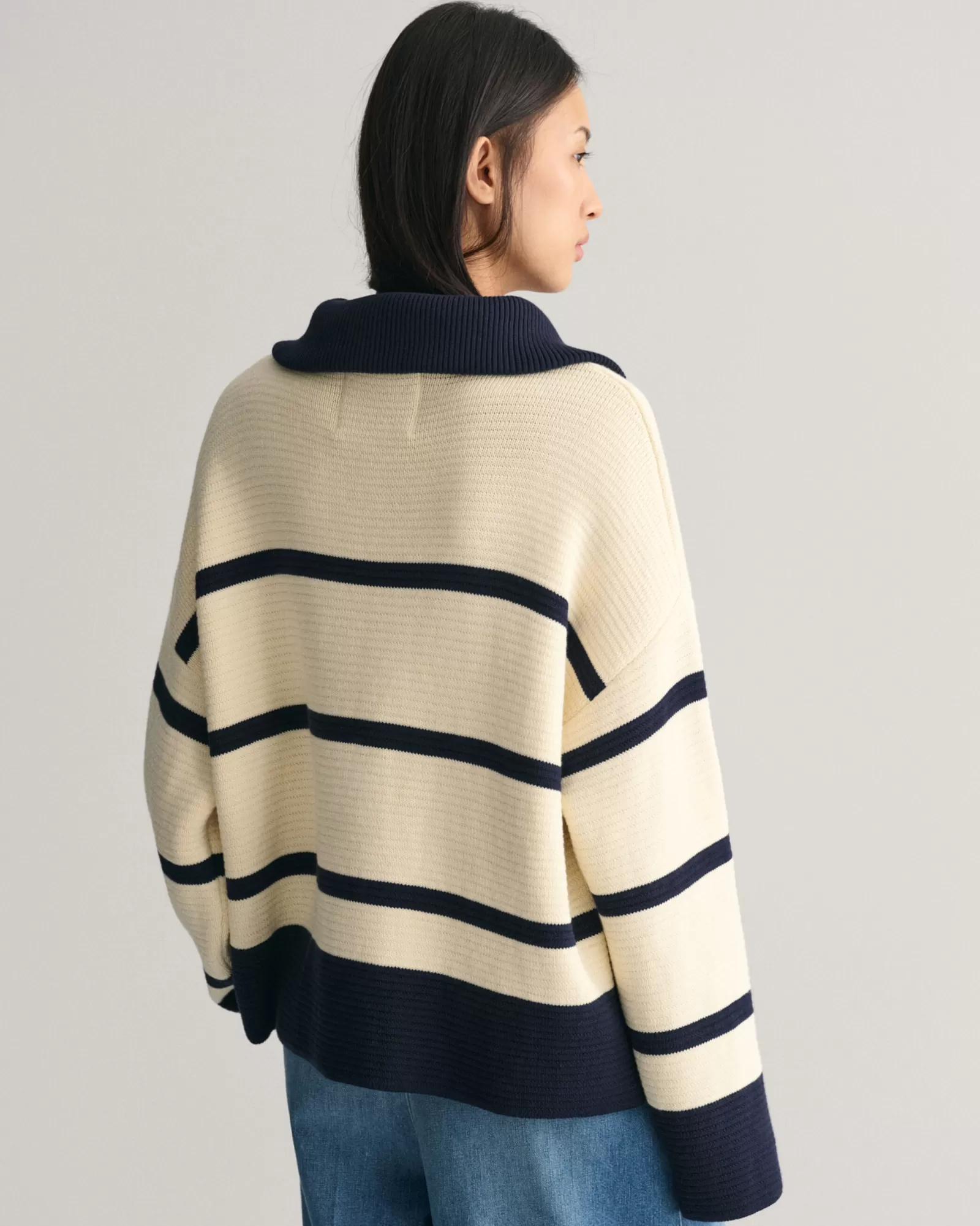 GANT Breton Striped Half-Zip Sweater | Stickat