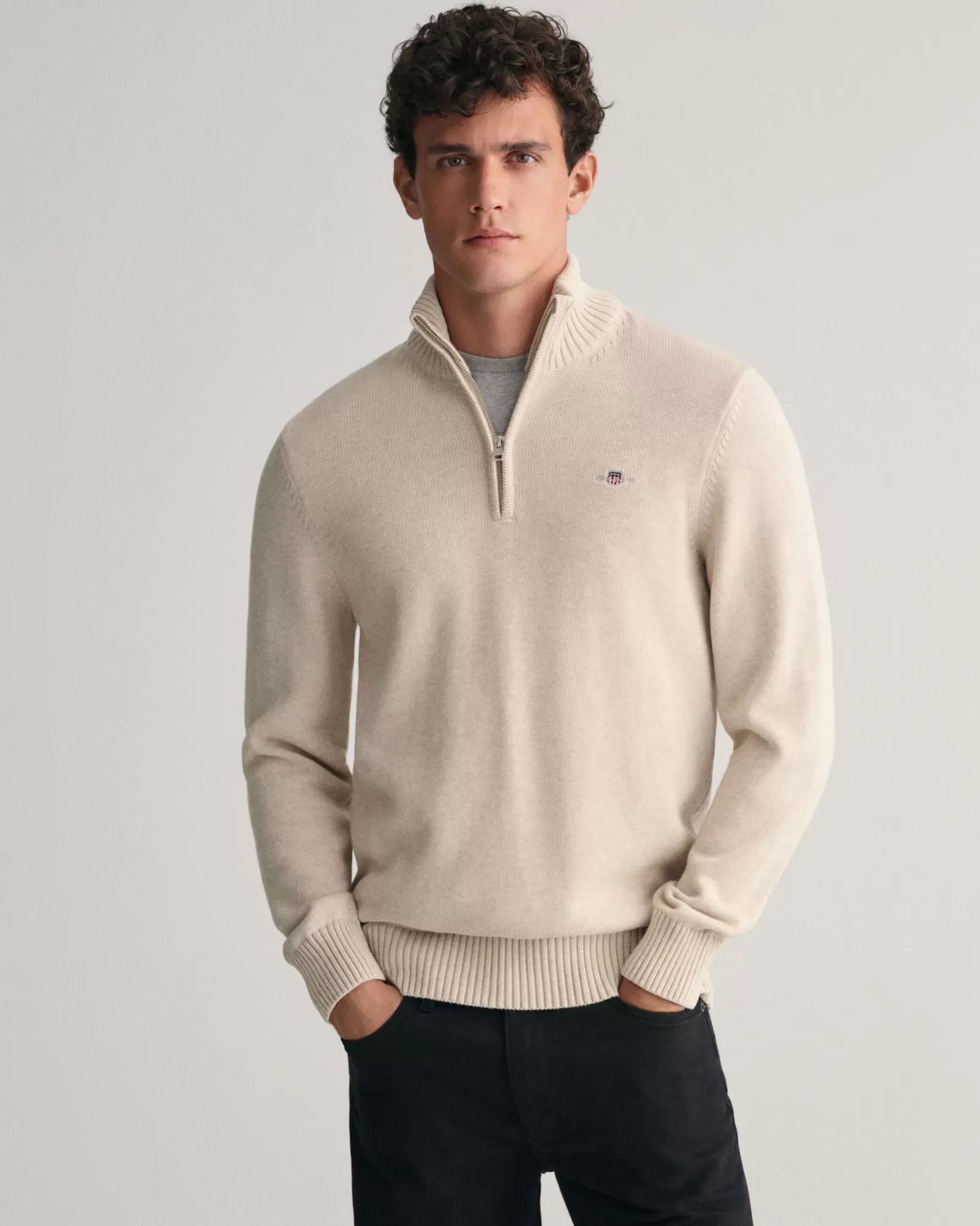 GANT Casual Cotton Half-Zip Sweater | Stickat