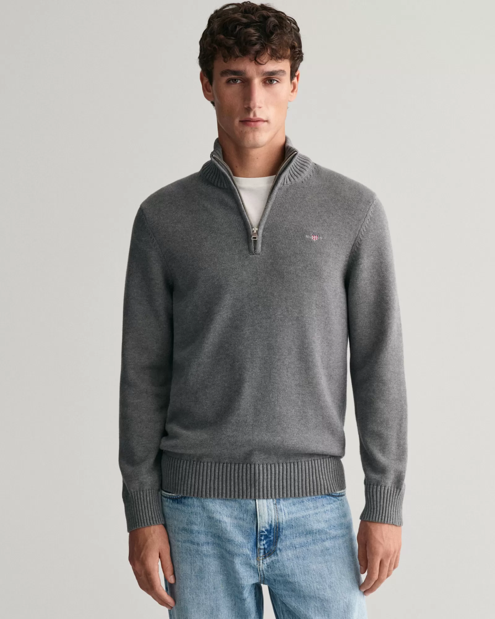 GANT Casual Cotton Half-Zip Sweater | Stickat