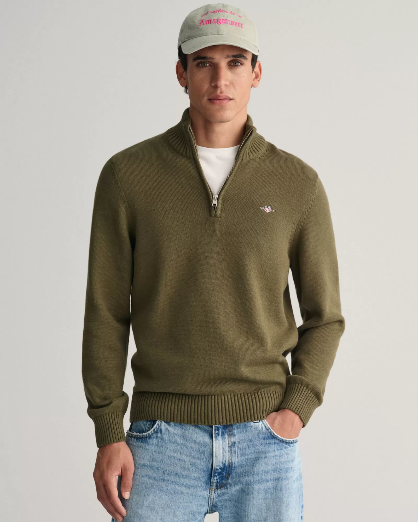 GANT Casual Cotton Half-Zip Sweater | Stickat