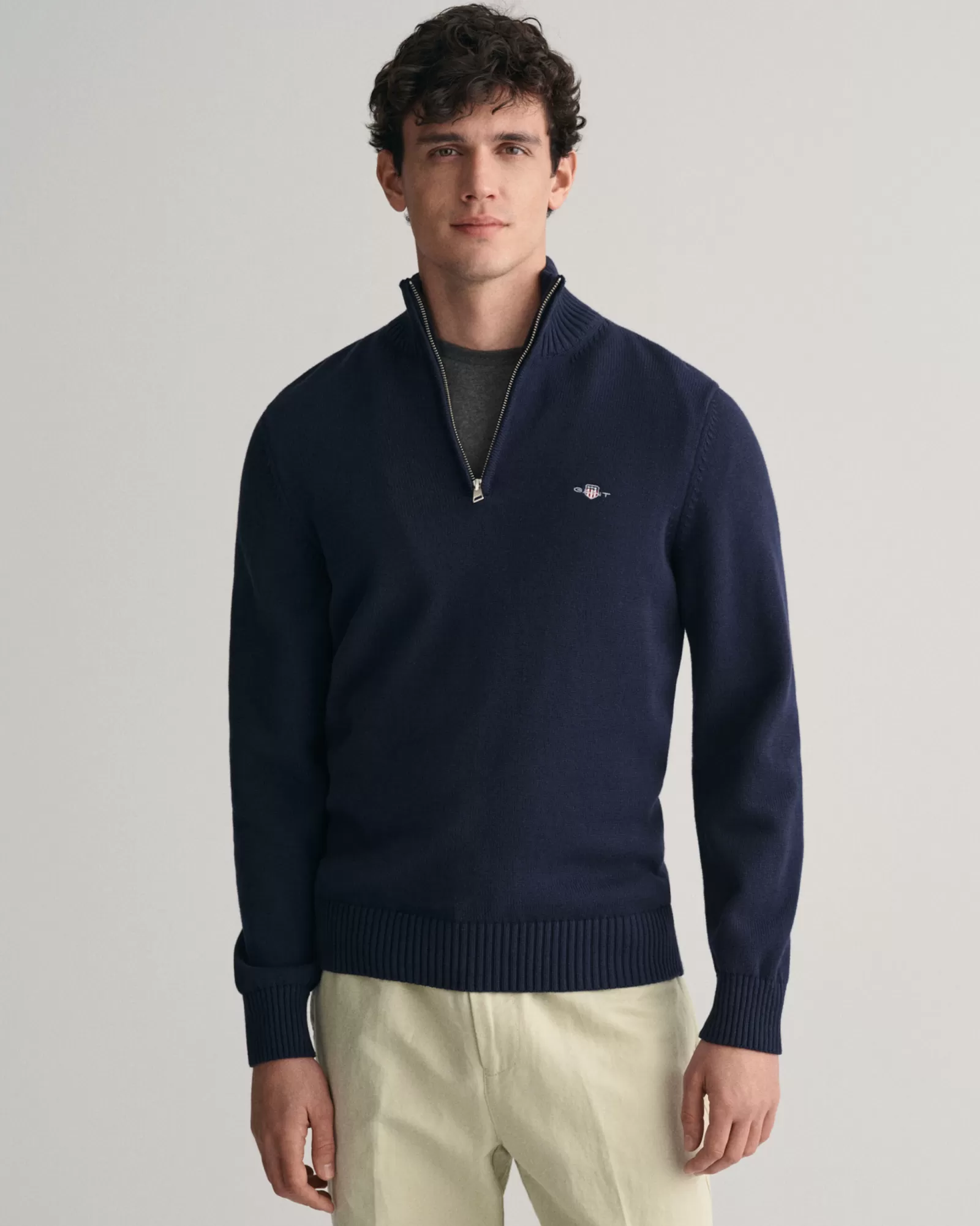 GANT Casual Cotton Half-Zip Sweater | Stickat