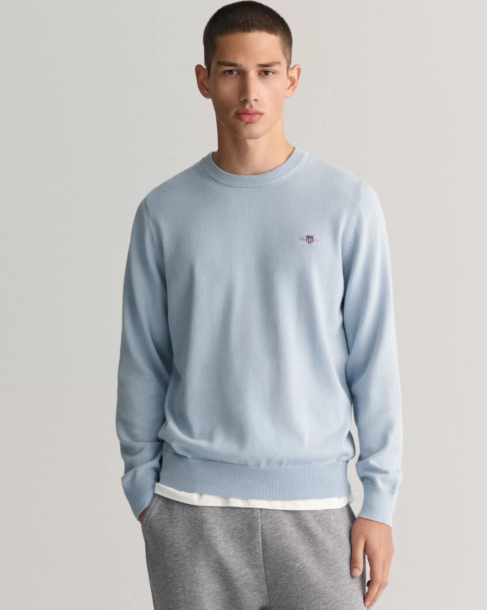 GANT Classic Cotton Crew Neck Sweater | Stickat