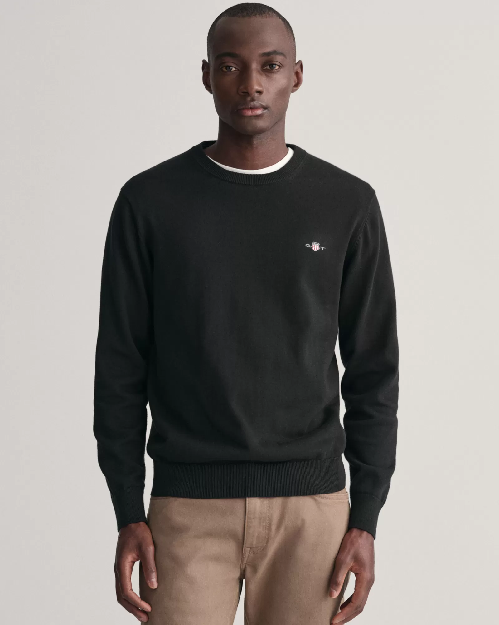 GANT Classic Cotton Crew Neck Sweater | Stickat