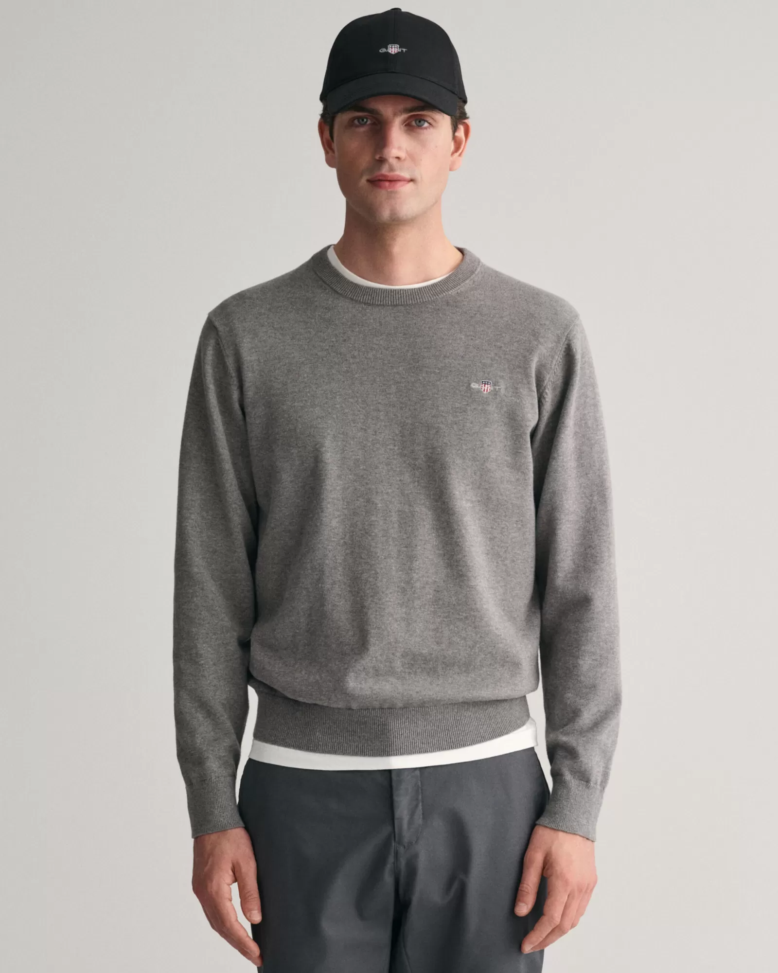 GANT Classic Cotton Crew Neck Sweater | Stickat