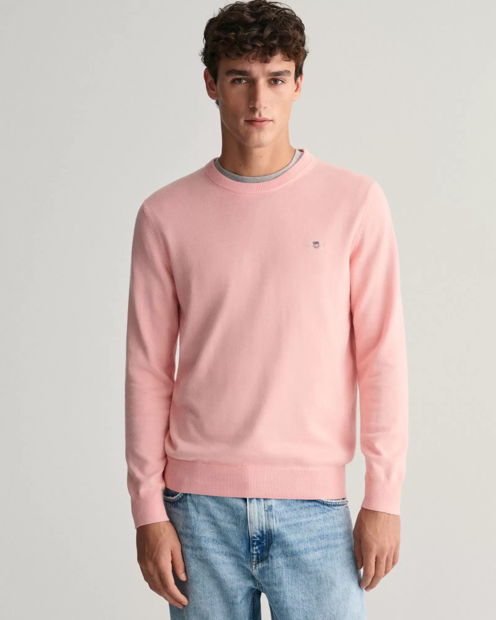 GANT Classic Cotton Crew Neck Sweater | Stickat