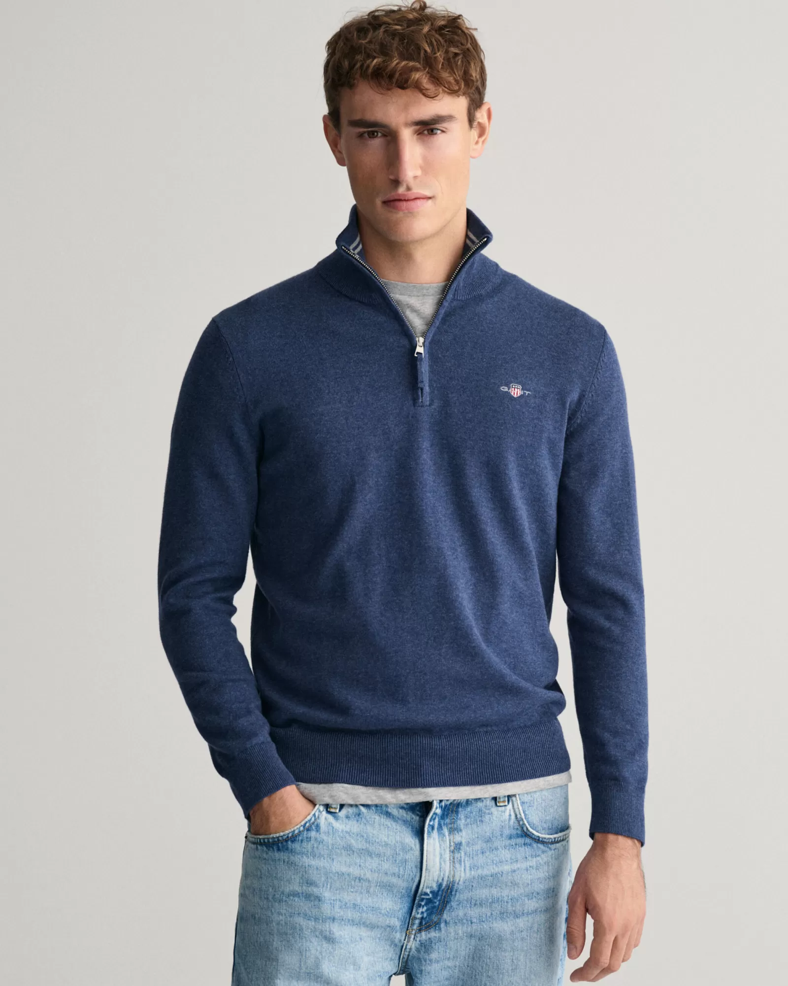 GANT Classic Cotton Half-Zip Sweater | Stickat