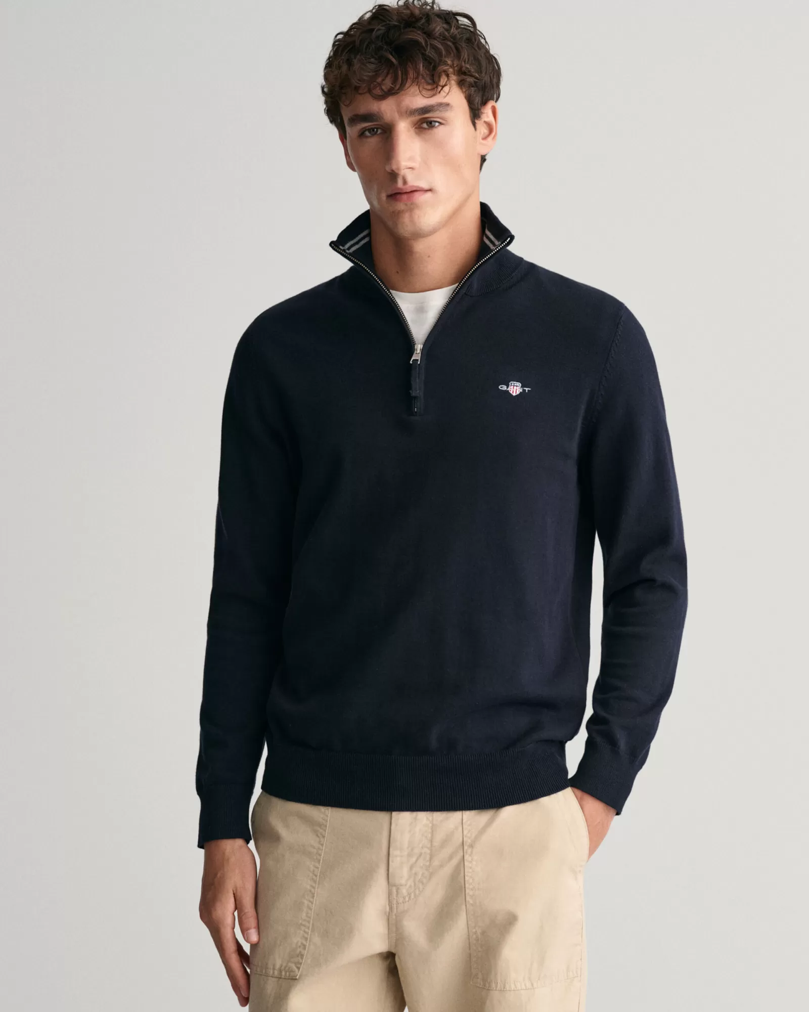 GANT Classic Cotton Half-Zip Sweater | Stickat