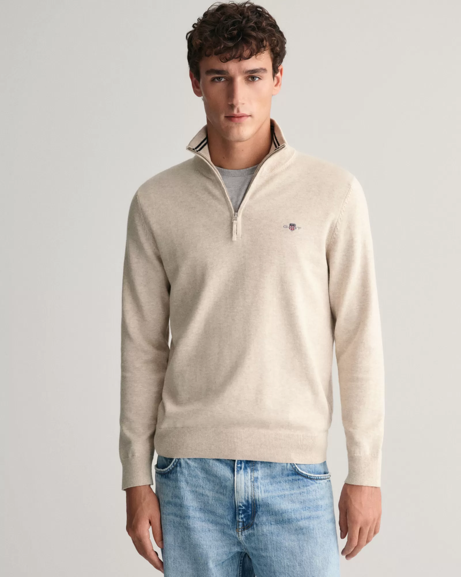 GANT Classic Cotton Half-Zip Sweater | Stickat