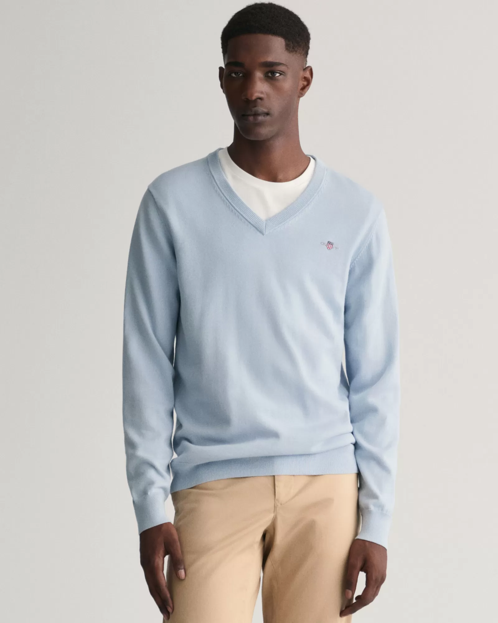 GANT Classic Cotton V-Neck Sweater | Stickat