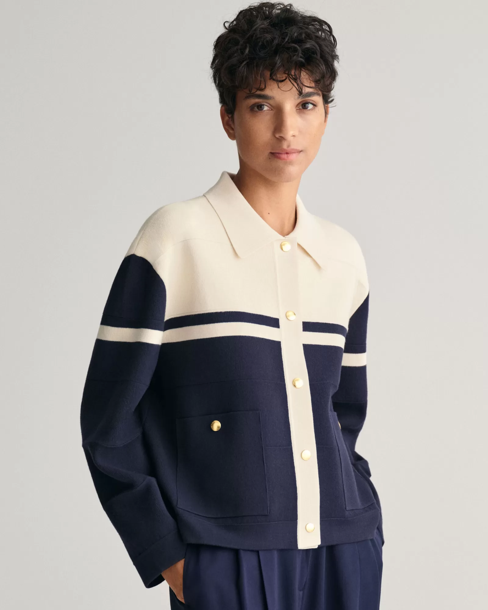 GANT Color Blocked Cardigan | Stickat