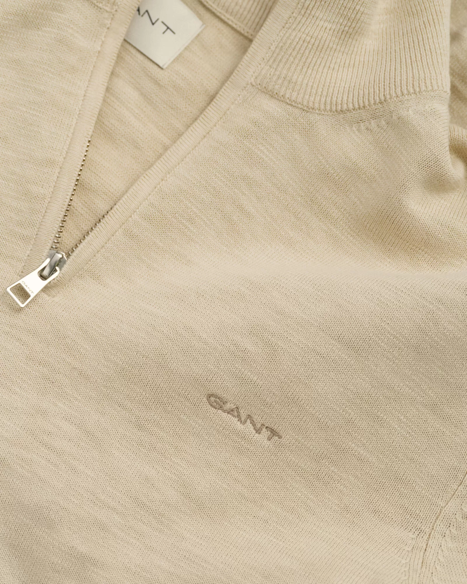 GANT Cotton Flamme Half-Zip Sweater | Stickat