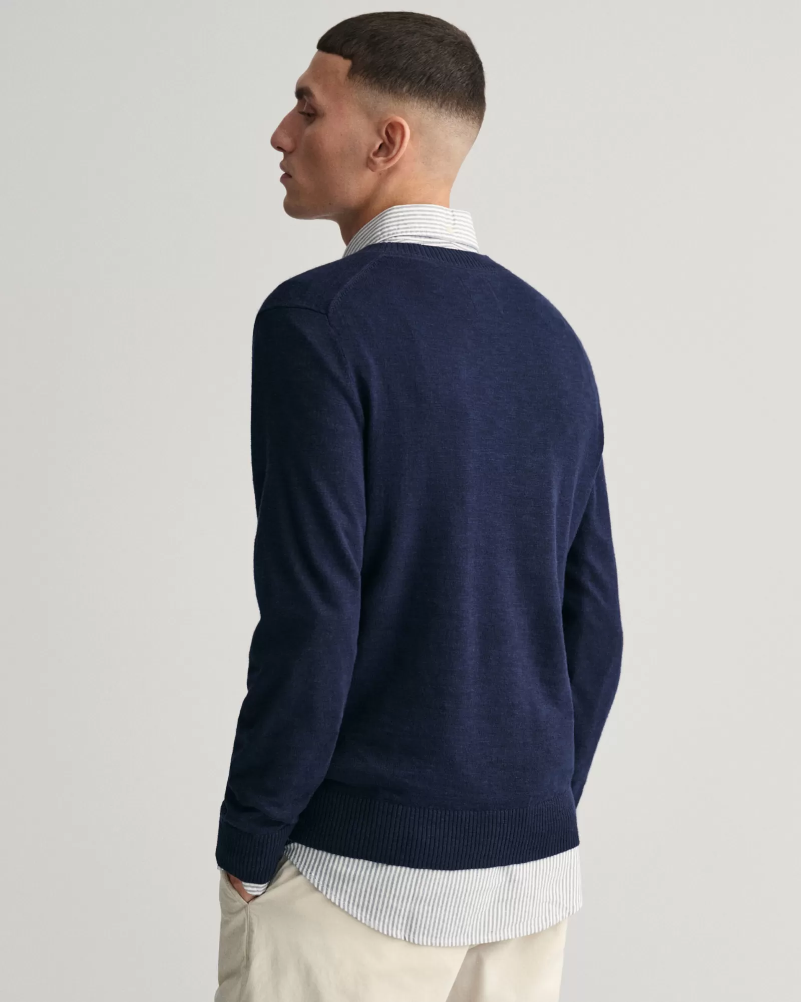 GANT Cotton Linen Crew Neck Sweater | Stickat