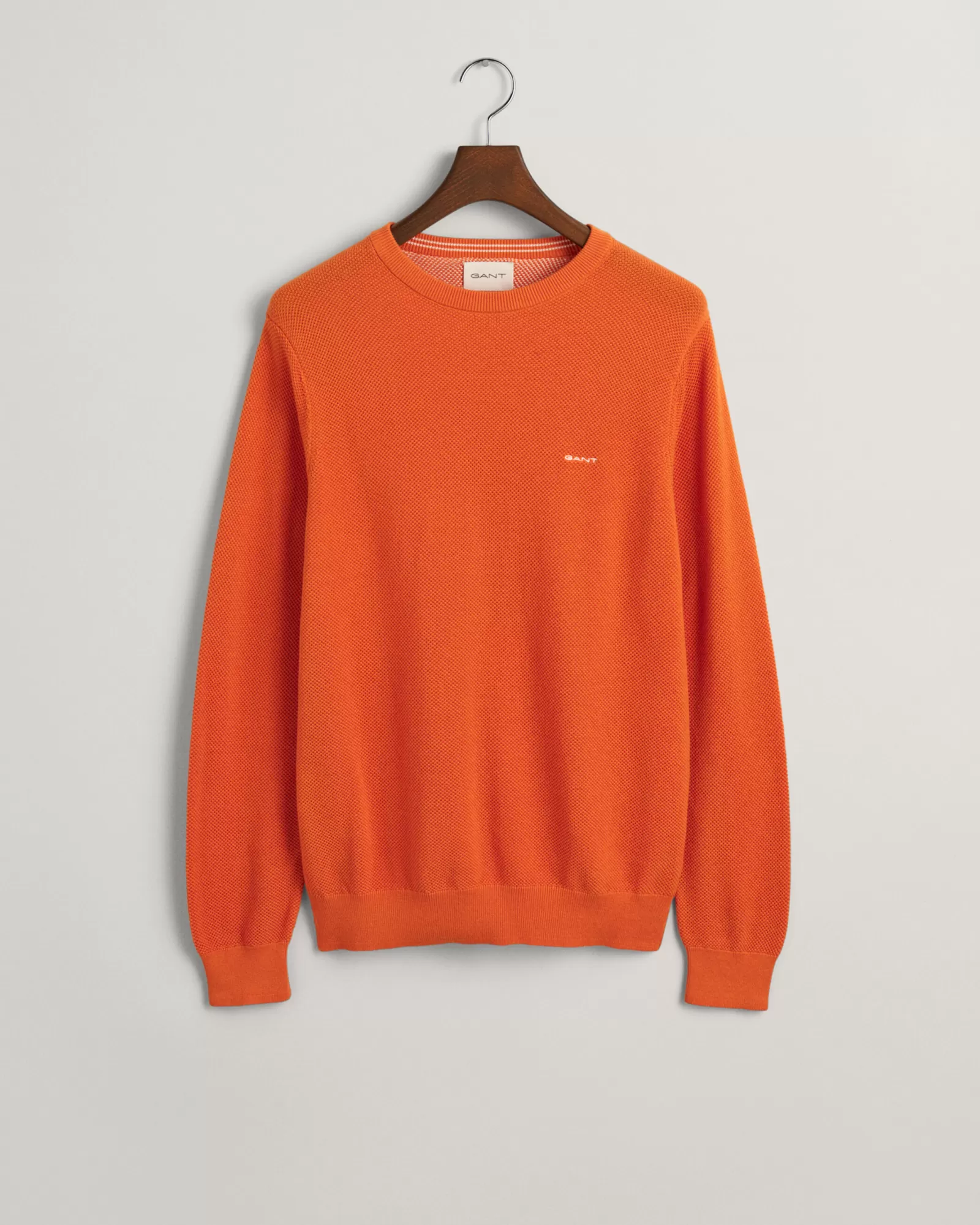 GANT Cotton Piqué Crew Neck Sweater | Stickat