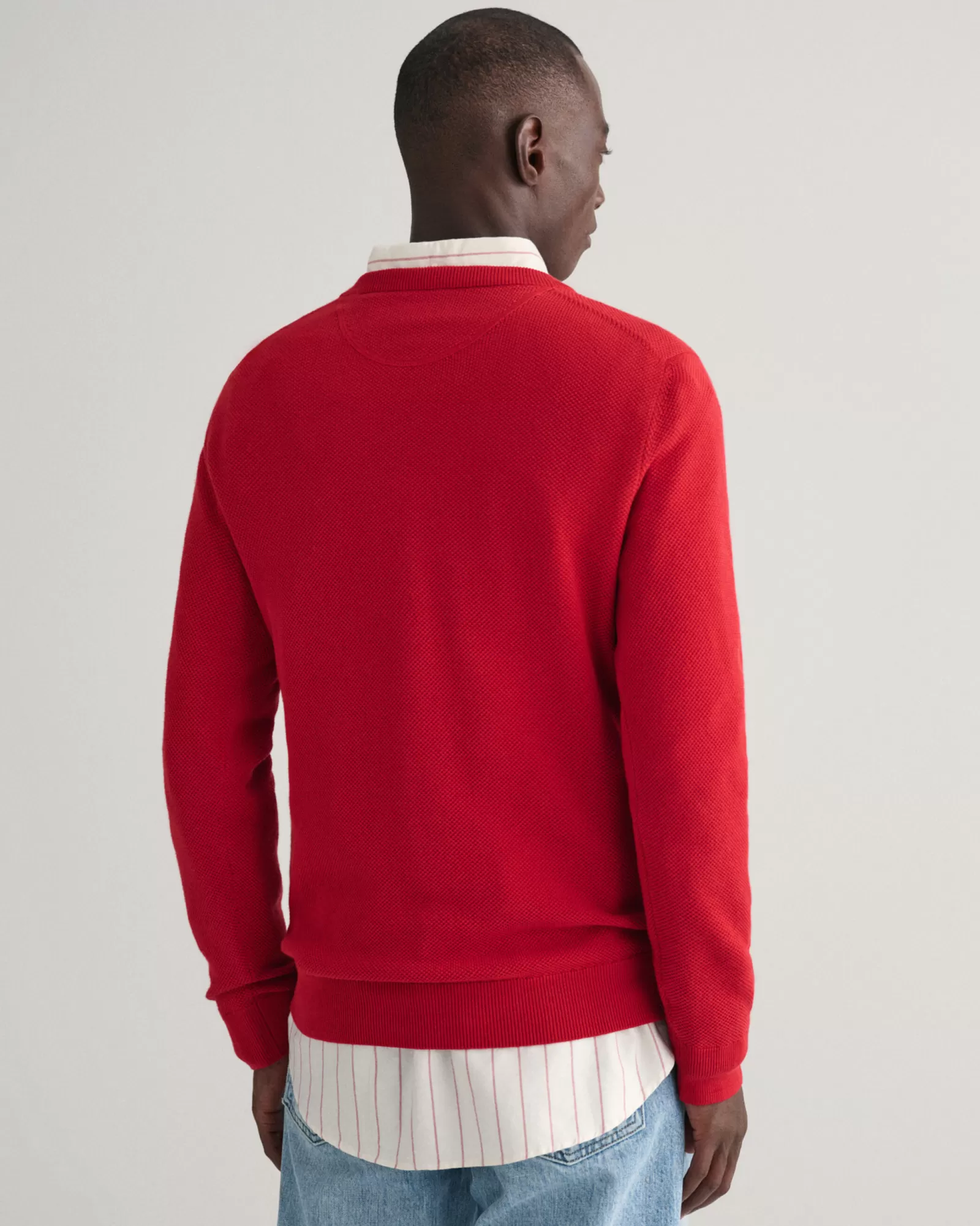 GANT Cotton Piqué Crew Neck Sweater | Stickat