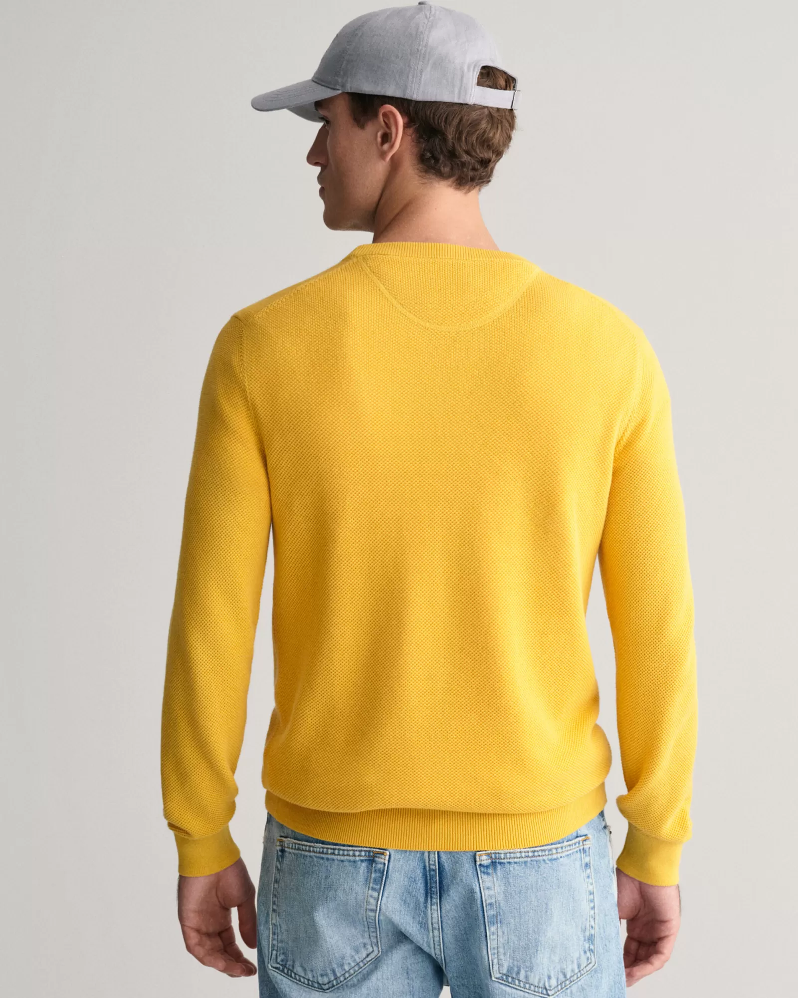 GANT Cotton Piqué Crew Neck Sweater | Stickat