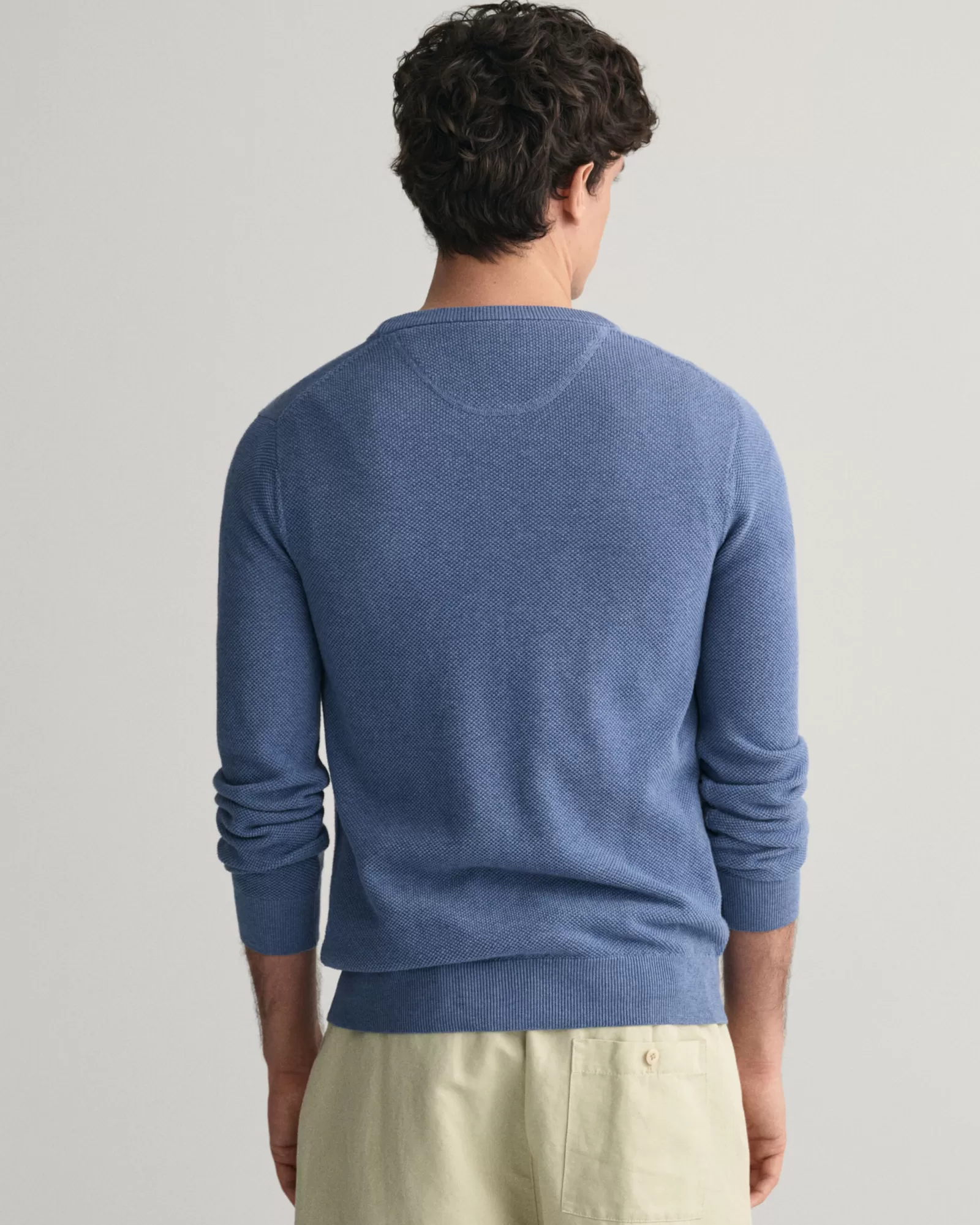 GANT Cotton Piqué Crew Neck Sweater | Stickat