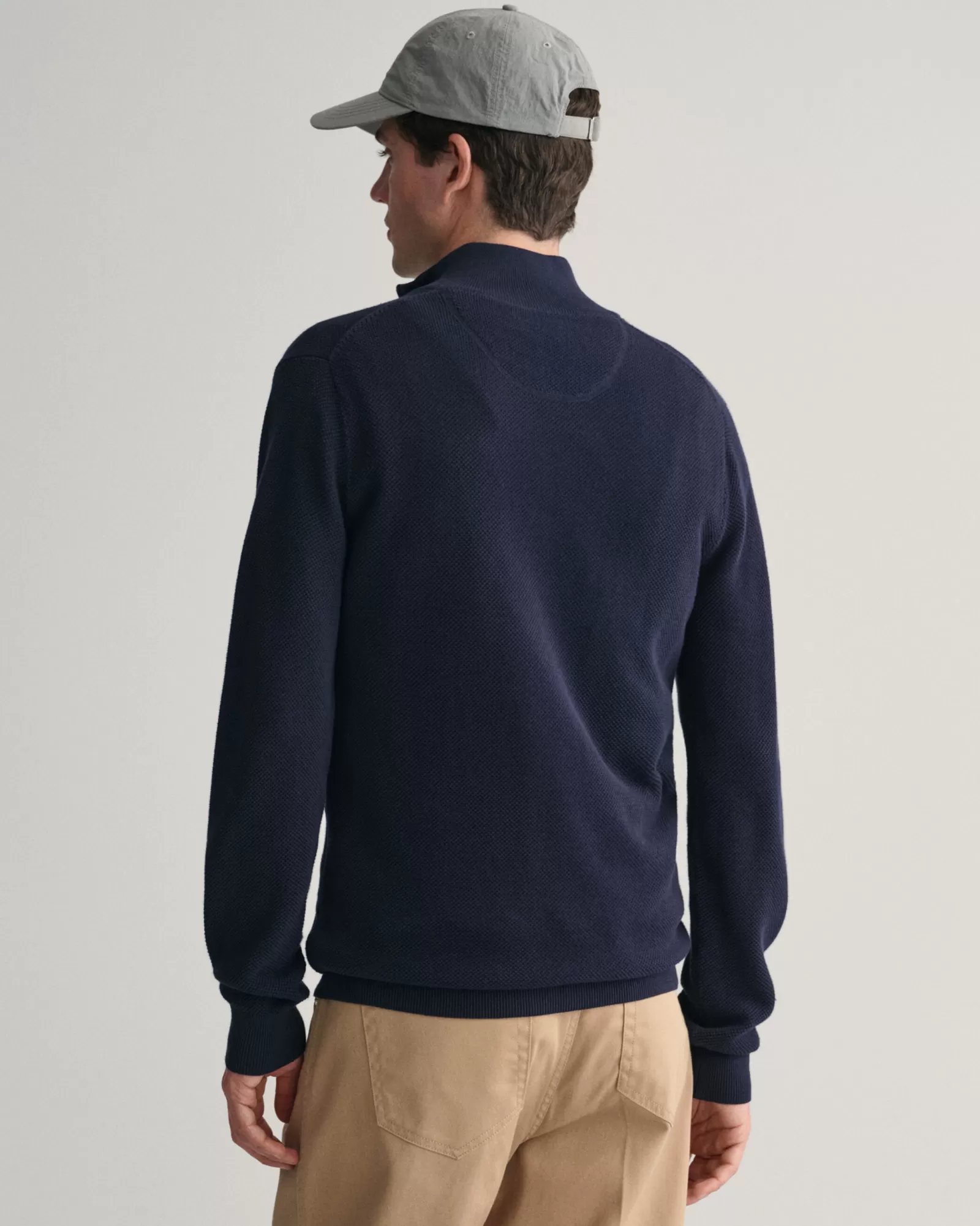 GANT Cotton Piqué Half-Zip Sweater | Stickat