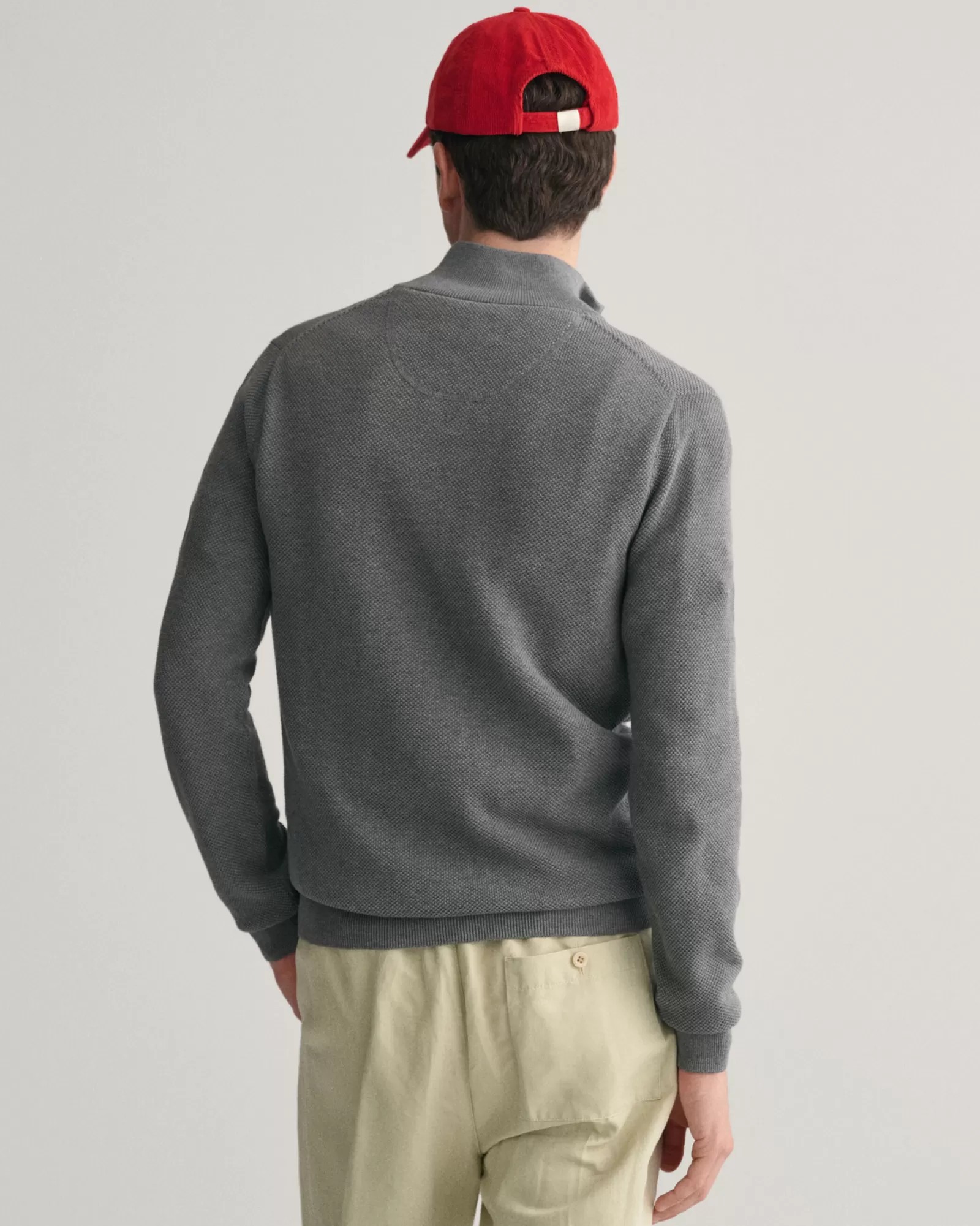 GANT Cotton Piqué Half-Zip Sweater | Stickat