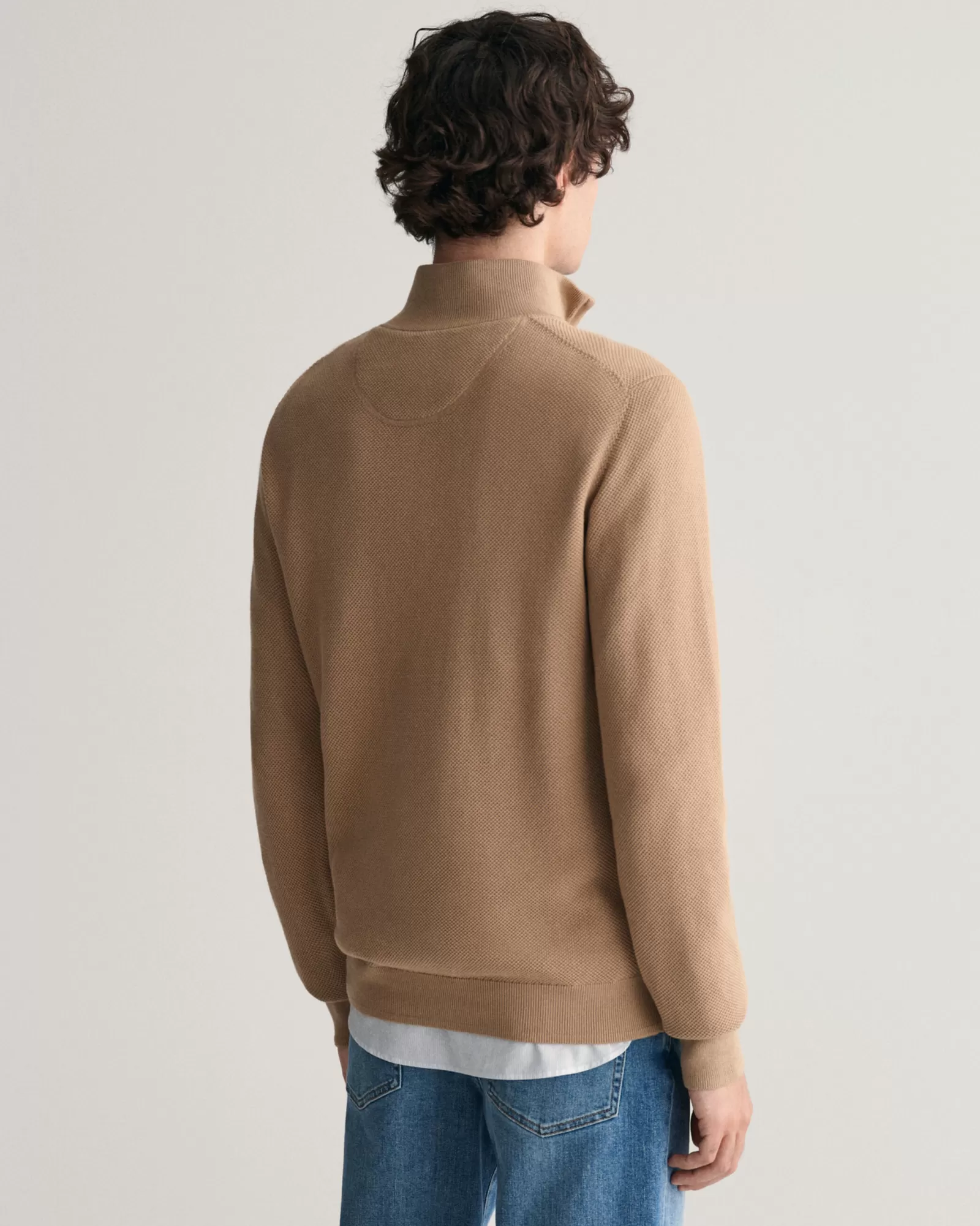 GANT Cotton Piqué Half-Zip Sweater | Stickat