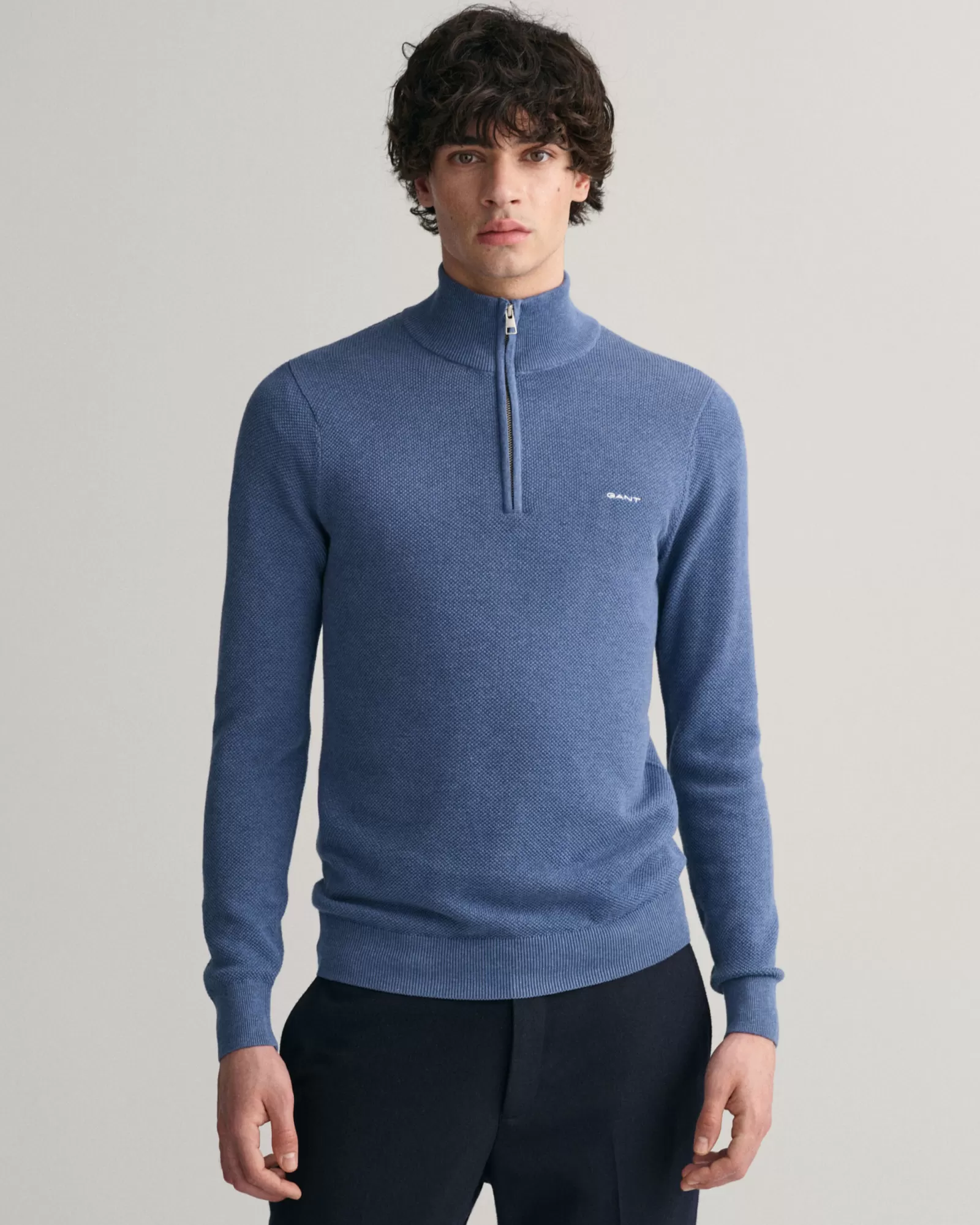 GANT Cotton Piqué Half-Zip Sweater | Stickat