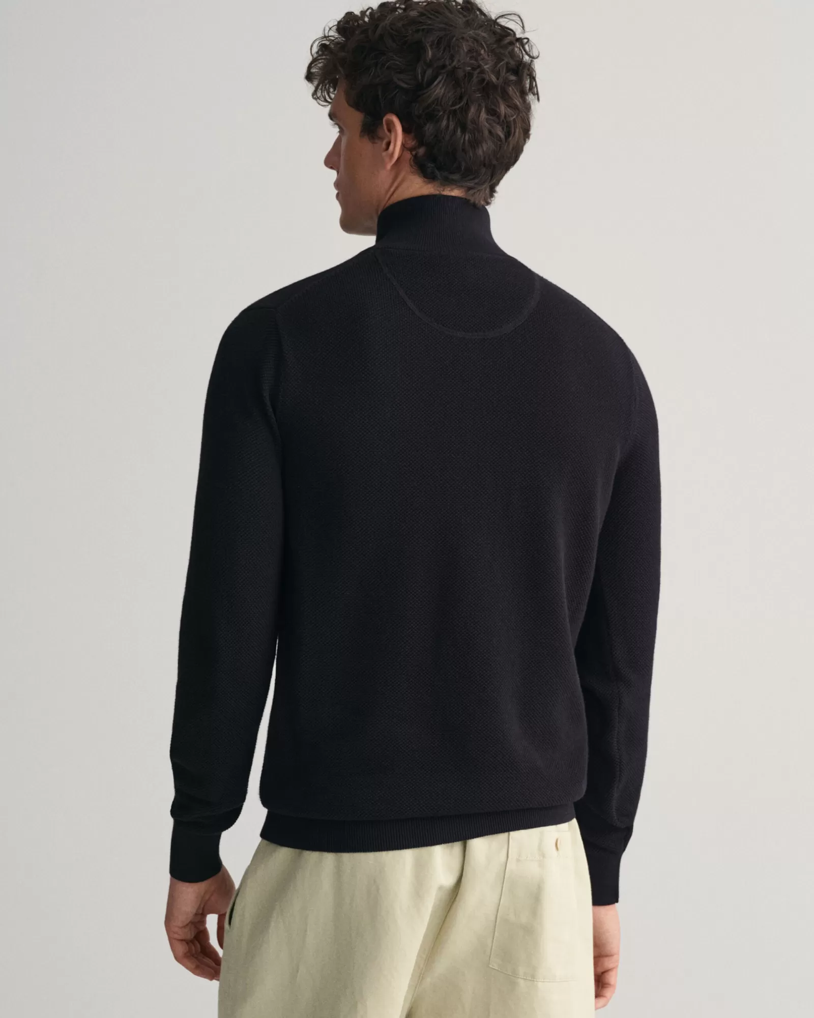 GANT Cotton Piqué Half-Zip Sweater | Stickat