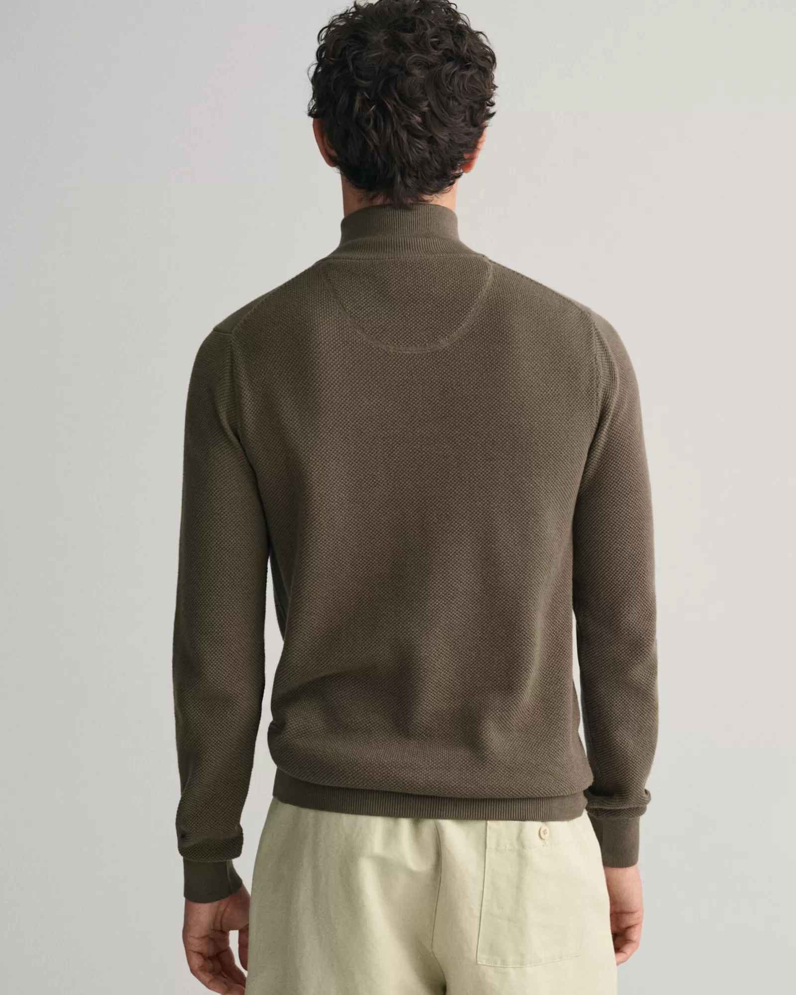 GANT Cotton Piqué Half-Zip Sweater | Stickat