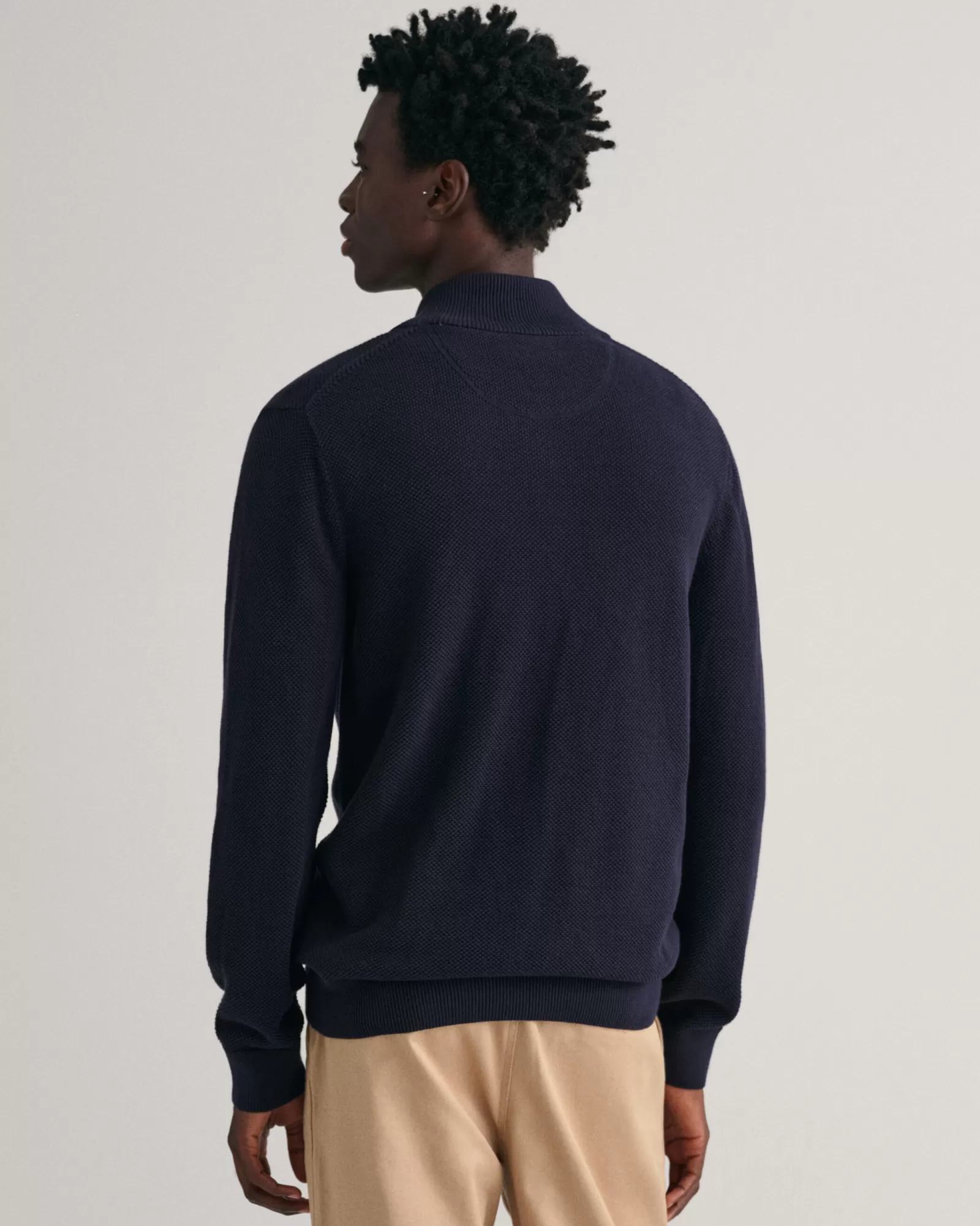 GANT Cotton Piqué Zip Cardigan | Stickat