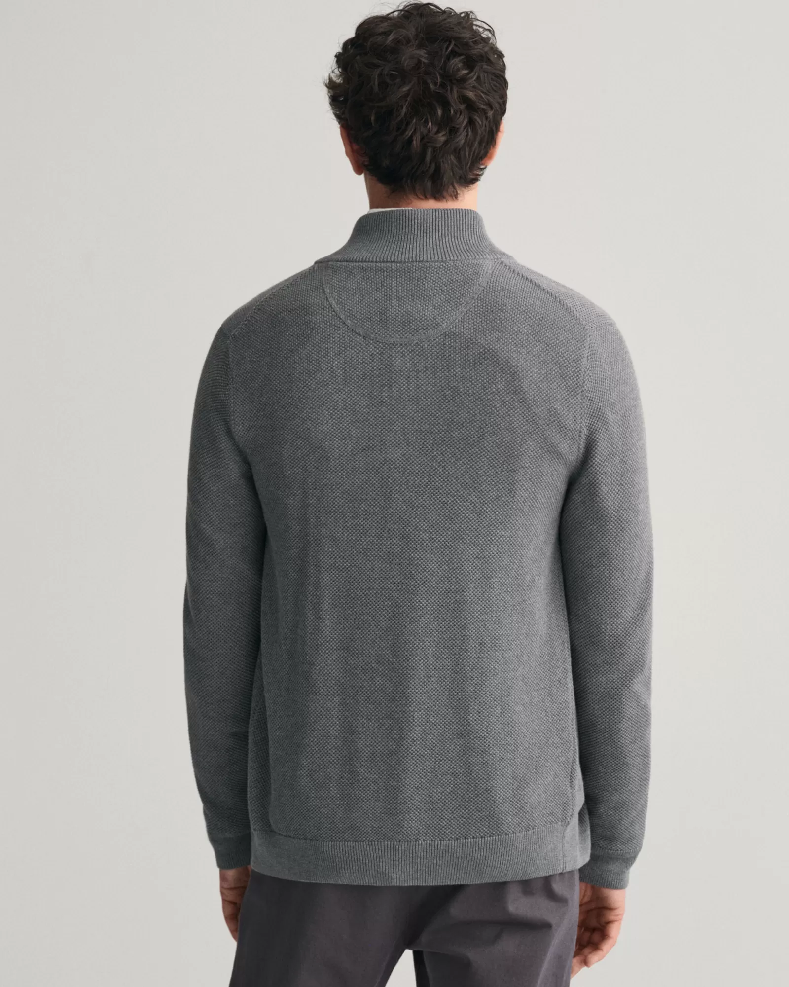 GANT Cotton Piqué Zip Cardigan | Stickat