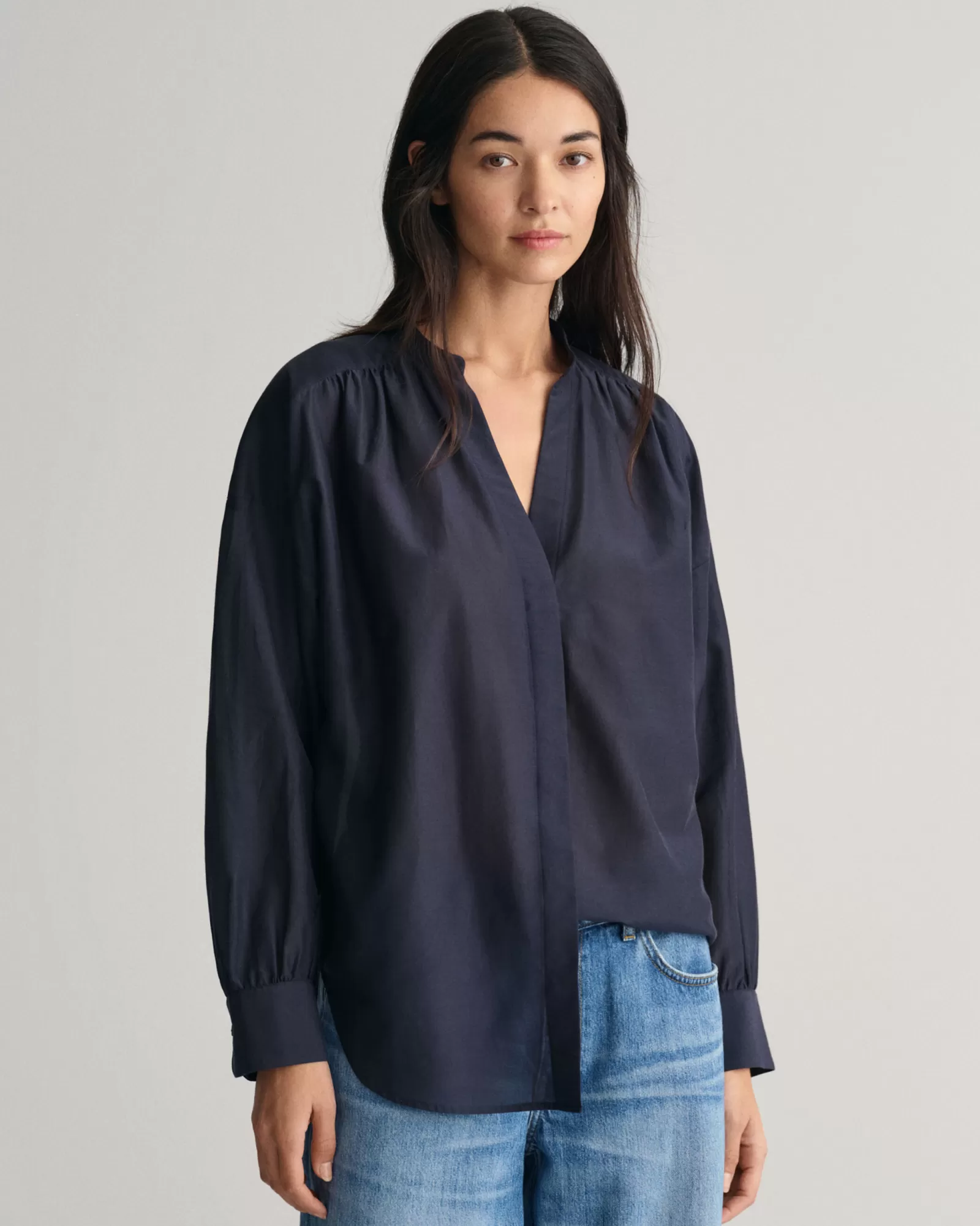 GANT Cotton Silk Blouse | Skjortor & Blusar