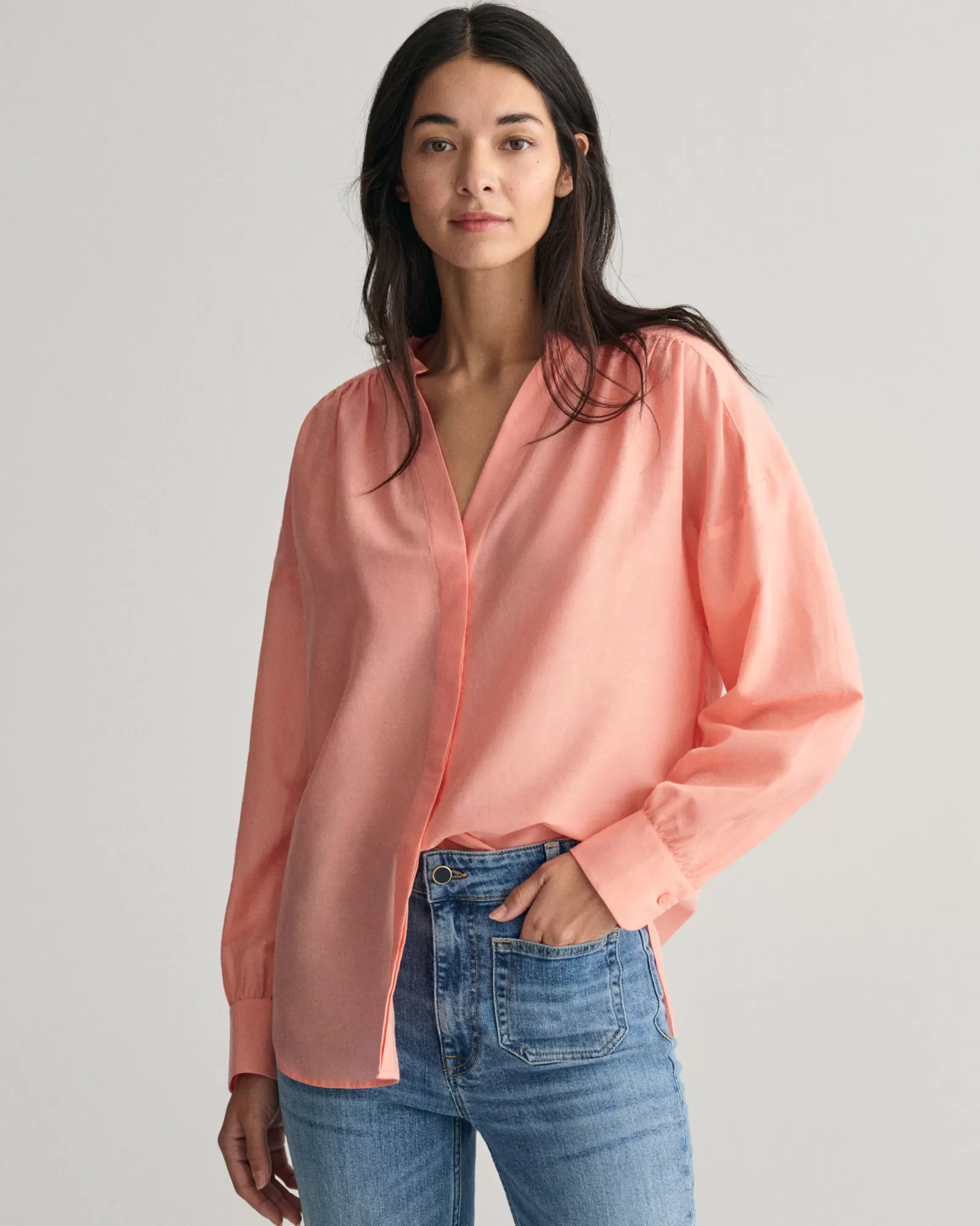 GANT Cotton Silk Blouse | Skjortor & Blusar