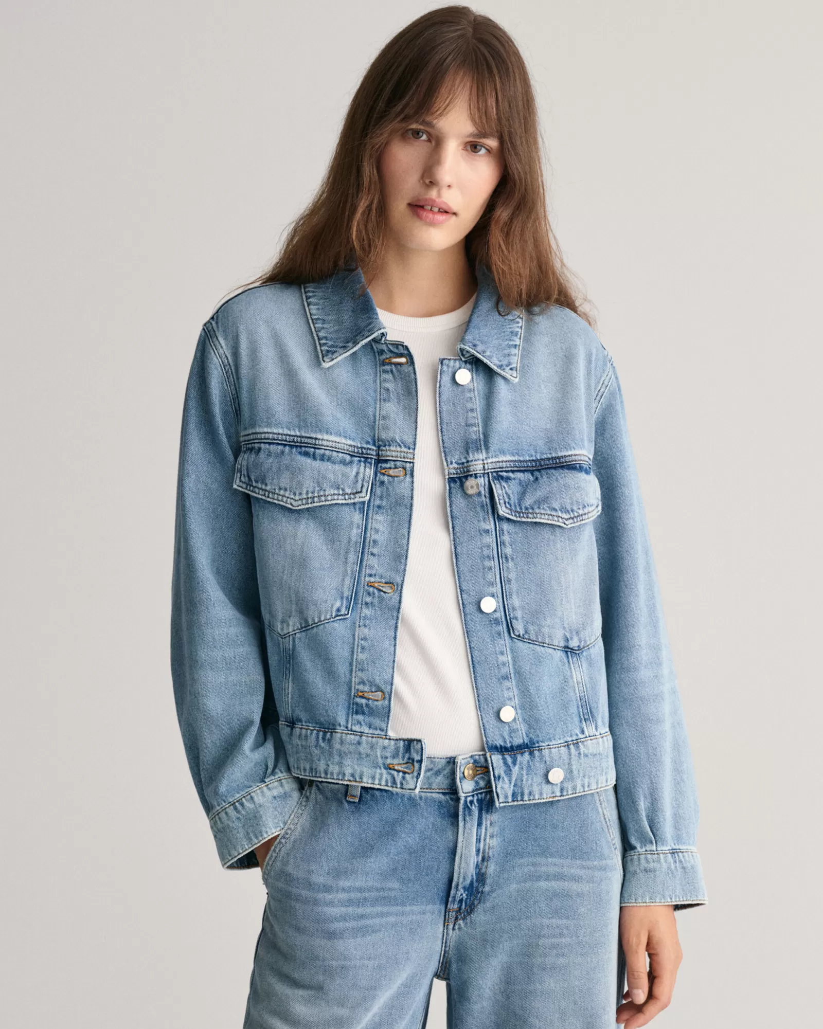 GANT Cropped Denim Jacket | Kappor & Jackor