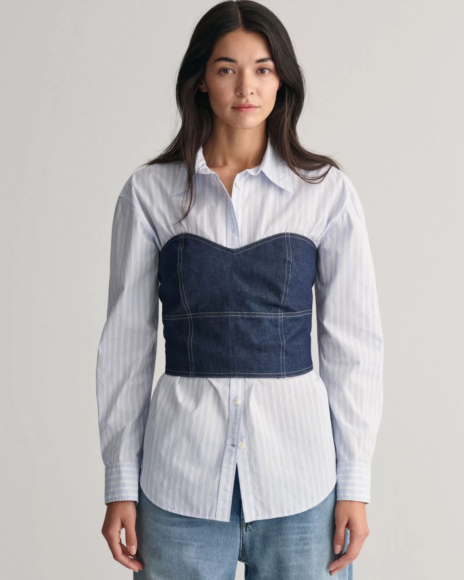 GANT Denim Bustier Top | T-shirtar & Toppar