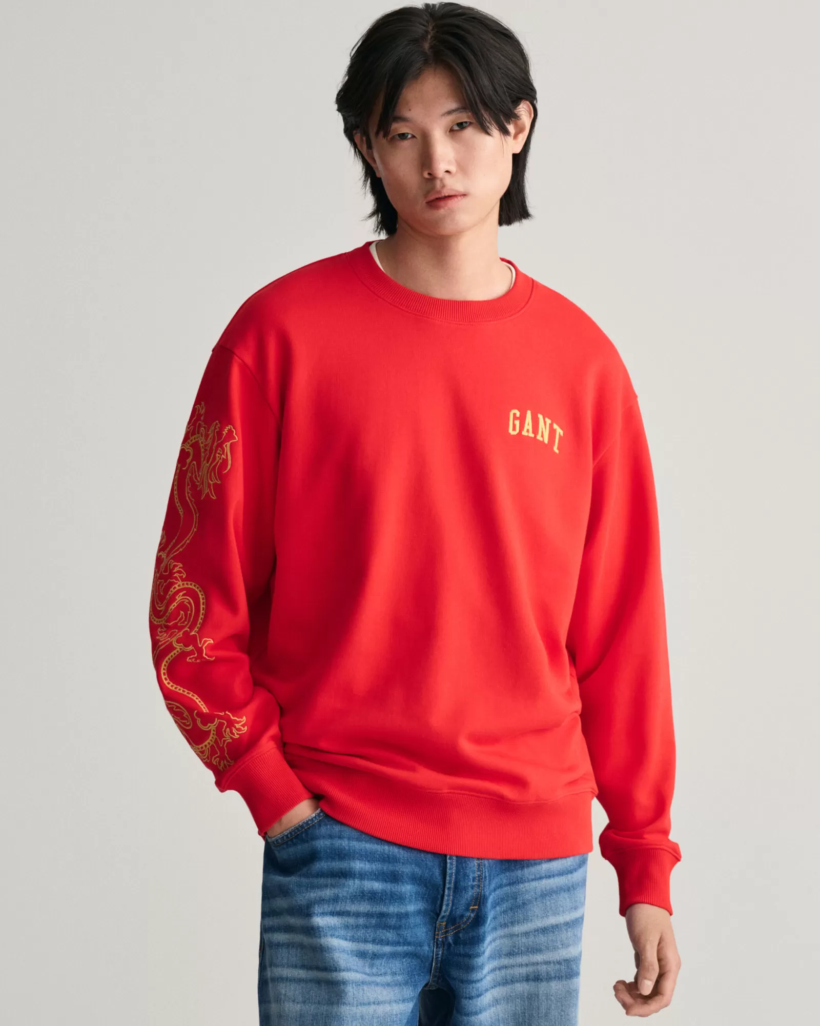 GANT Dragon Crest Crew Neck Sweatshirt | Hoodies & Tröjor