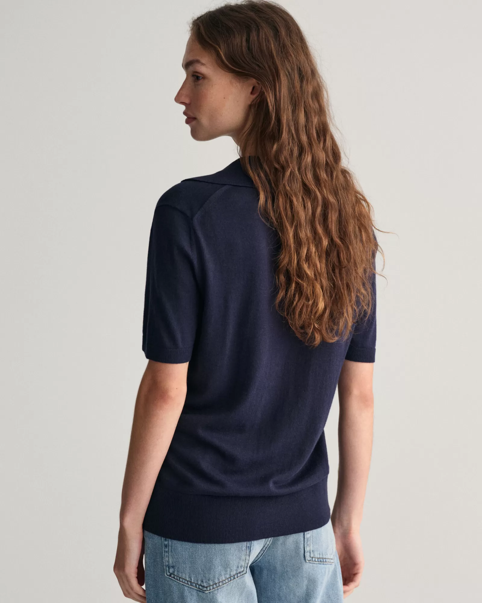 GANT Fine Knit Short Sleeve Rugger | Stickat