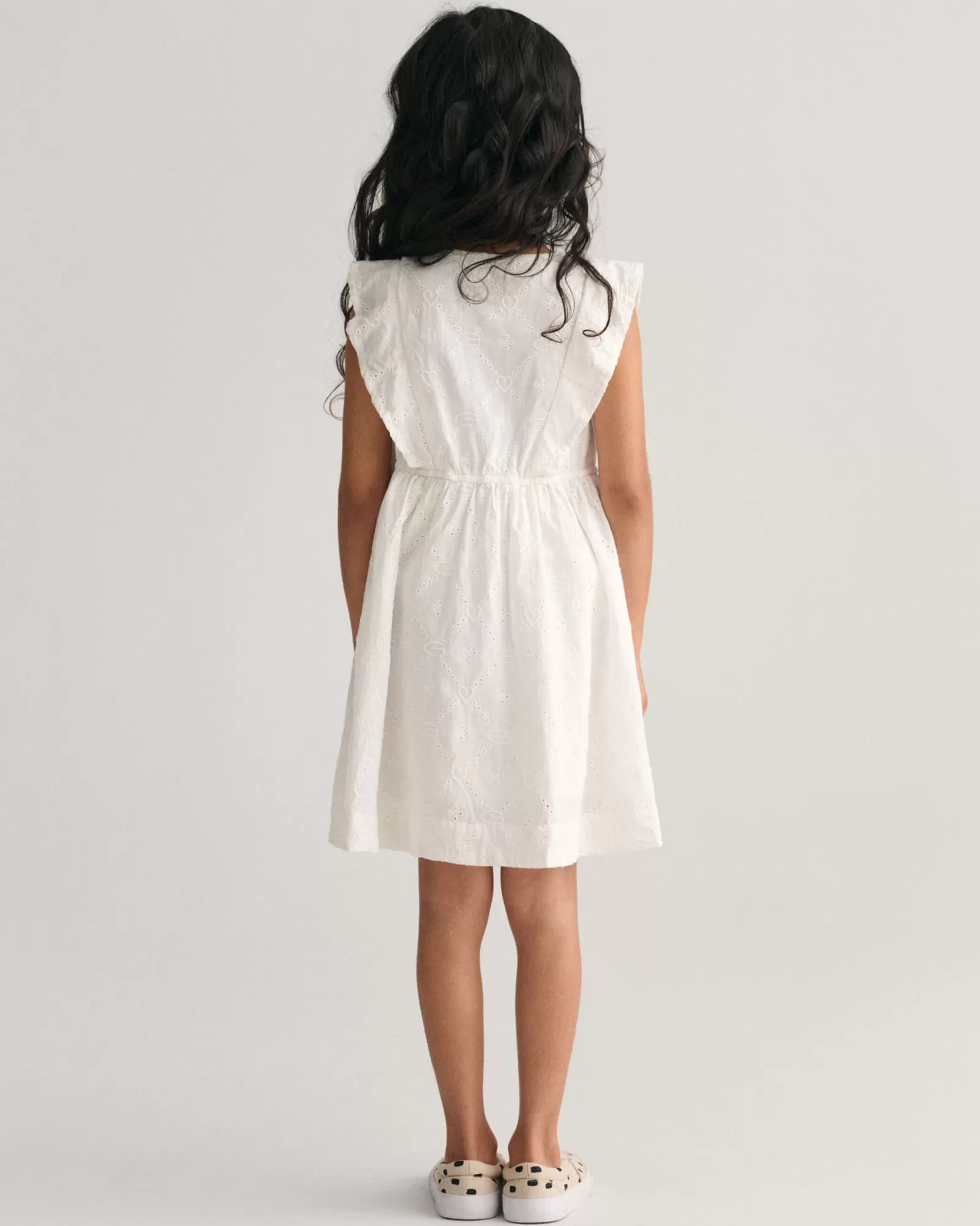 GANT Girls Frilly Broderie Anglaise Dress | Barn Klänningar & Kjolar