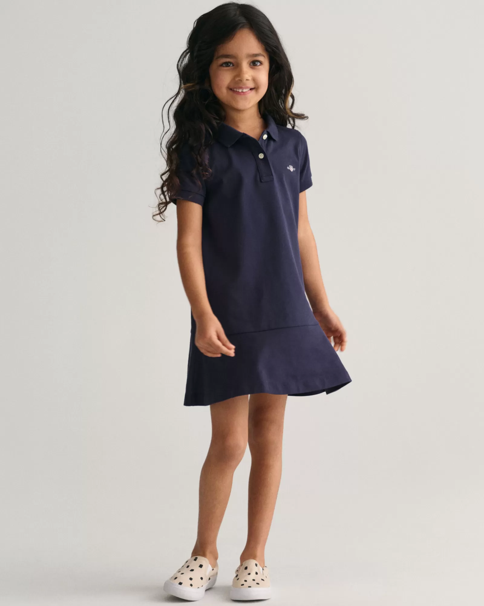 GANT Girls Short Sleeve Piqué Flounce Dress | Barn Klänningar & Kjolar