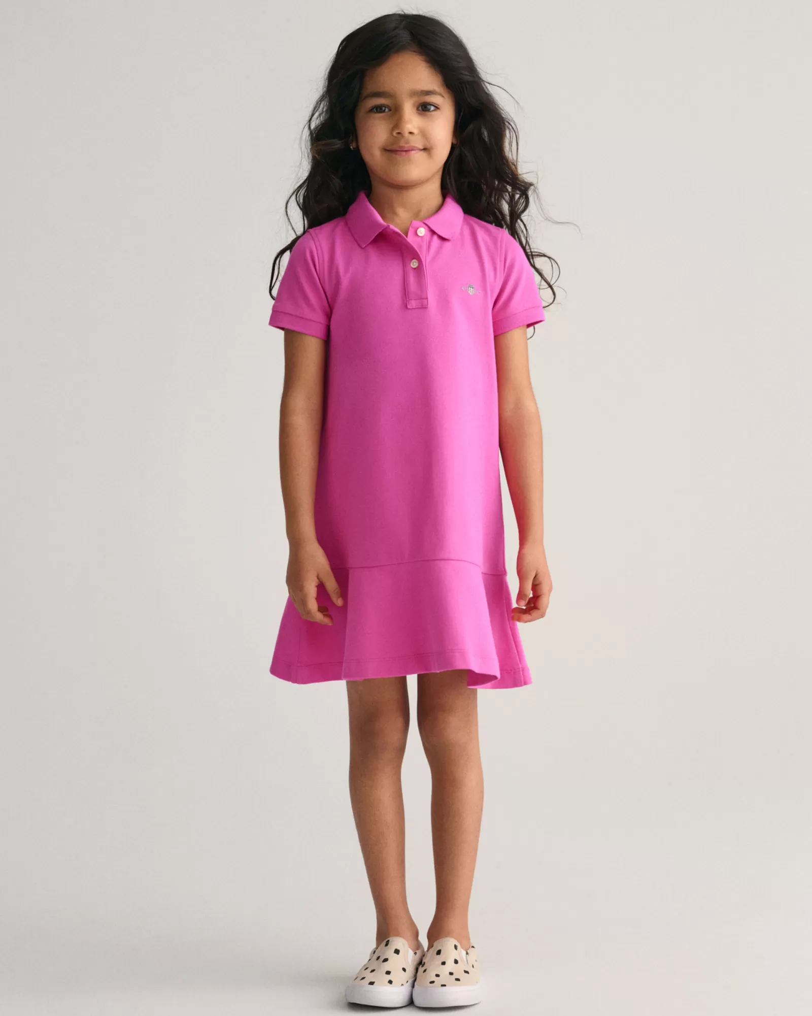 GANT Girls Short Sleeve Piqué Flounce Dress | Barn Klänningar & Kjolar