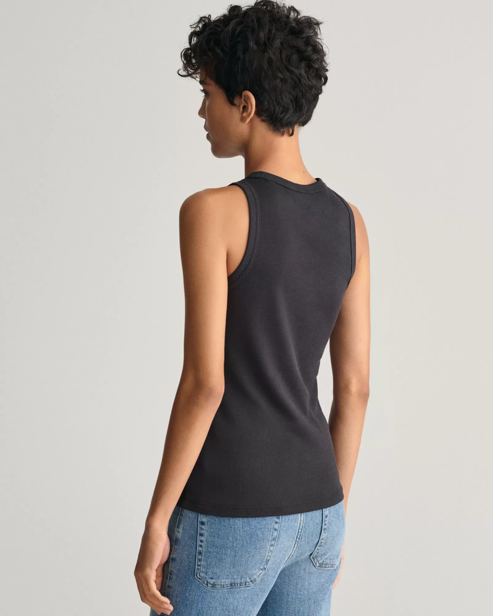 GANT High Neck Ribbed Tank Top | T-shirtar & Toppar