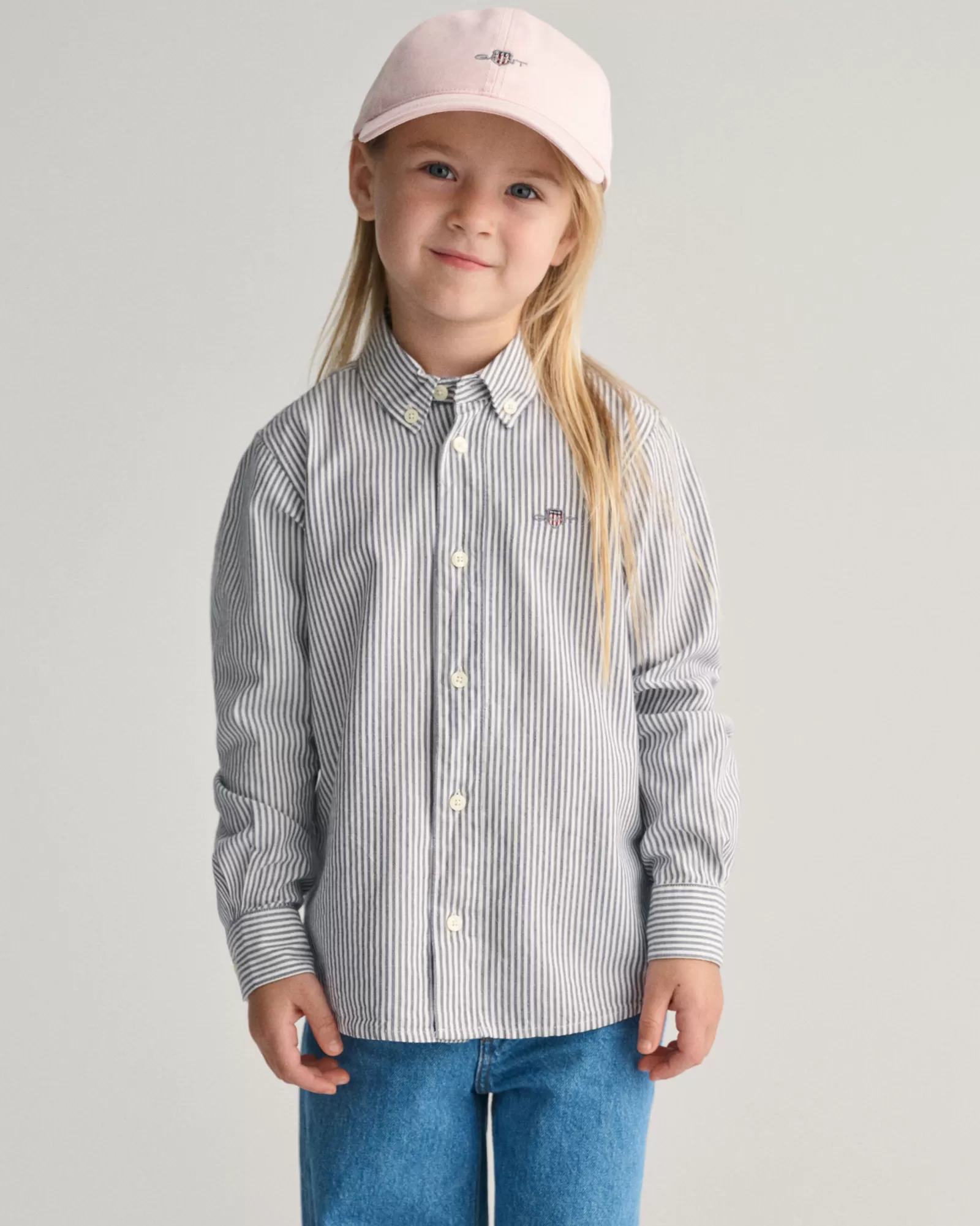 GANT Kids Shield Striped Oxford Shirt | Barn Skjortor