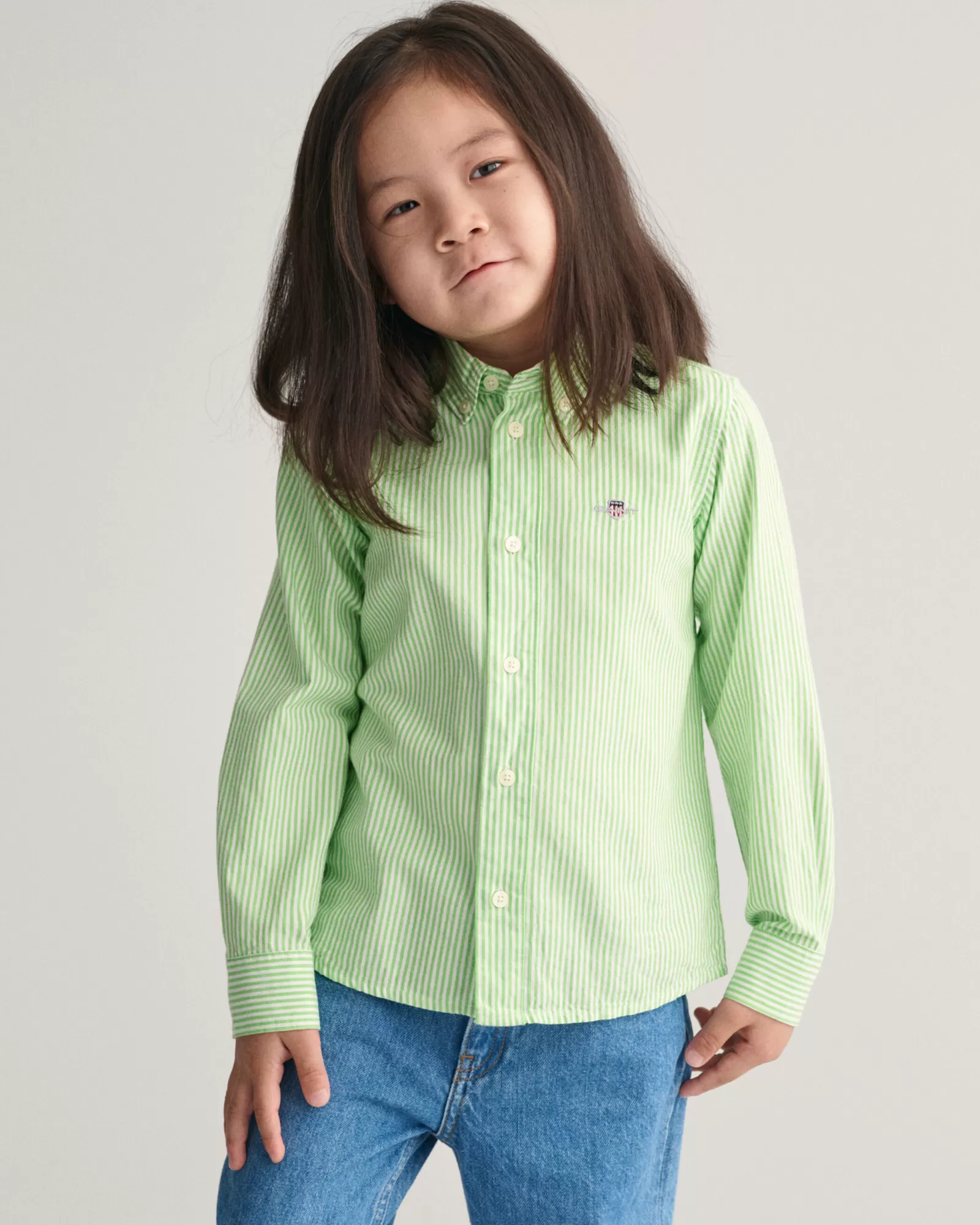 GANT Kids Shield Striped Oxford Shirt | Barn Skjortor | Skjortor