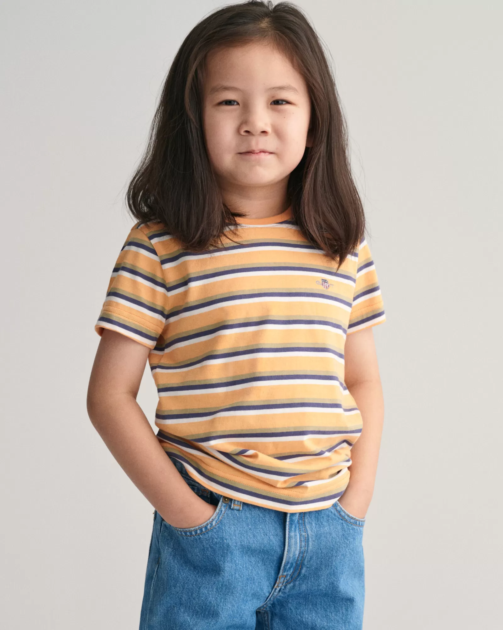 GANT Kids Shield Striped T-Shirt | Barn T-Shirts & Pikéer